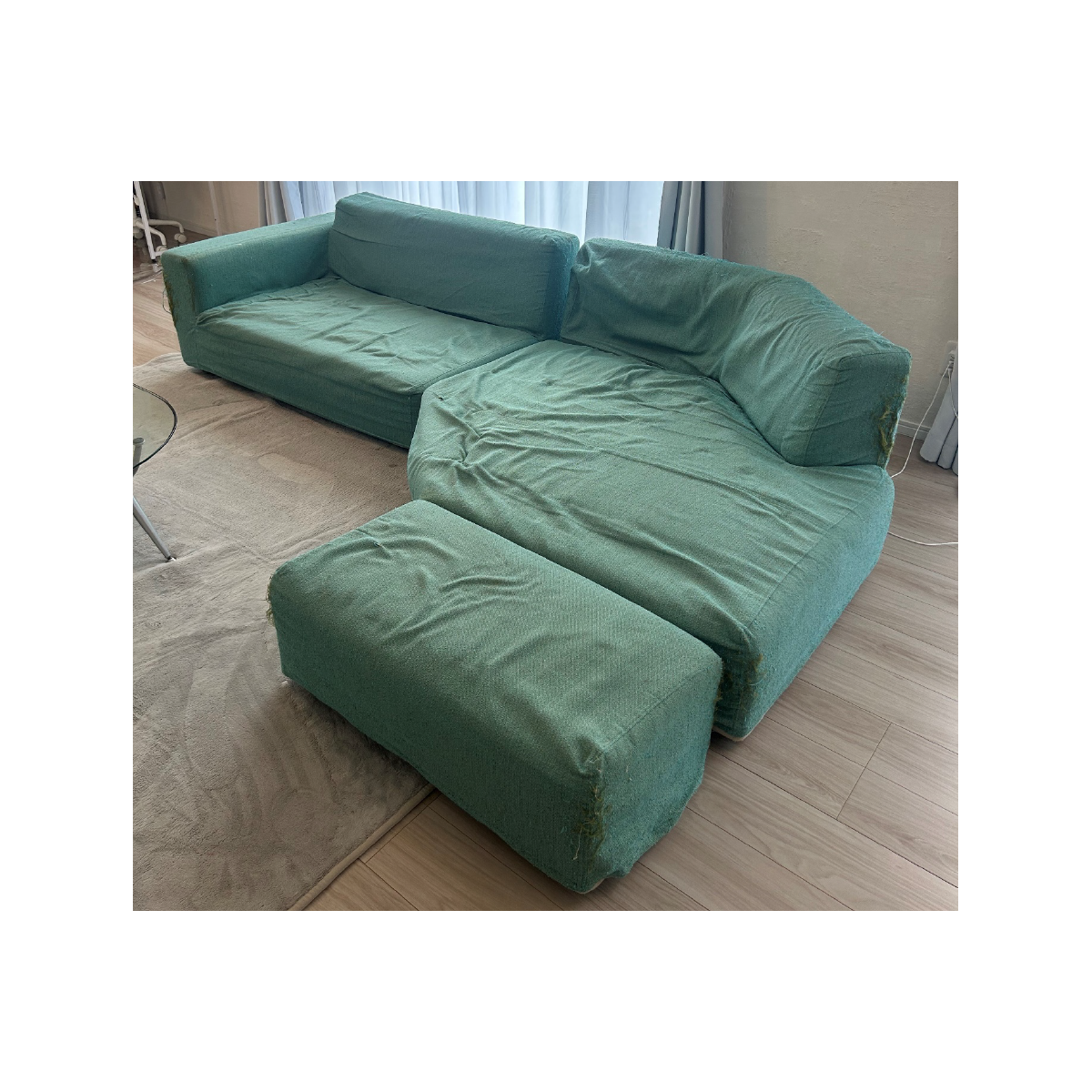 片肘ユニットソファカバー×1、寝椅子ユニットソファカバー×1、オットマンカバー×1 CIF0142