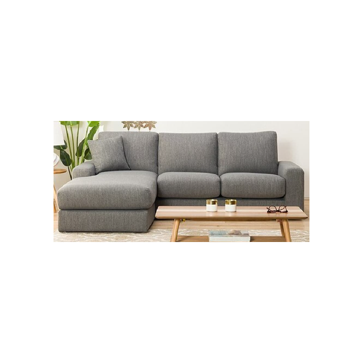 ソファ本体カバー×1、オットマン本体カバー×1、背あてクッションカバー×3、シートクッションカバー×2、L型シートクッションカバー×1、クッションカバー小×1 合計9点 CIF0678