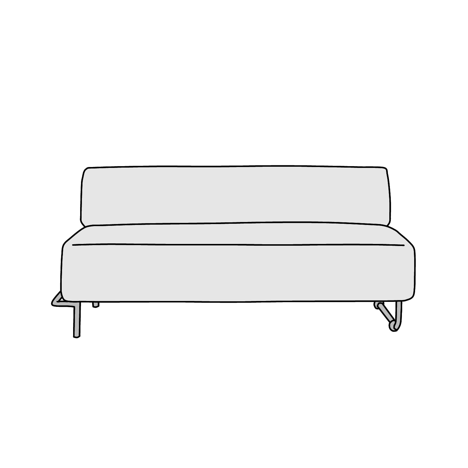 ACTUS(アクタス)OWN(オウン)ARMLESS SOFA(アームレス ソファ)横幅約145㎝