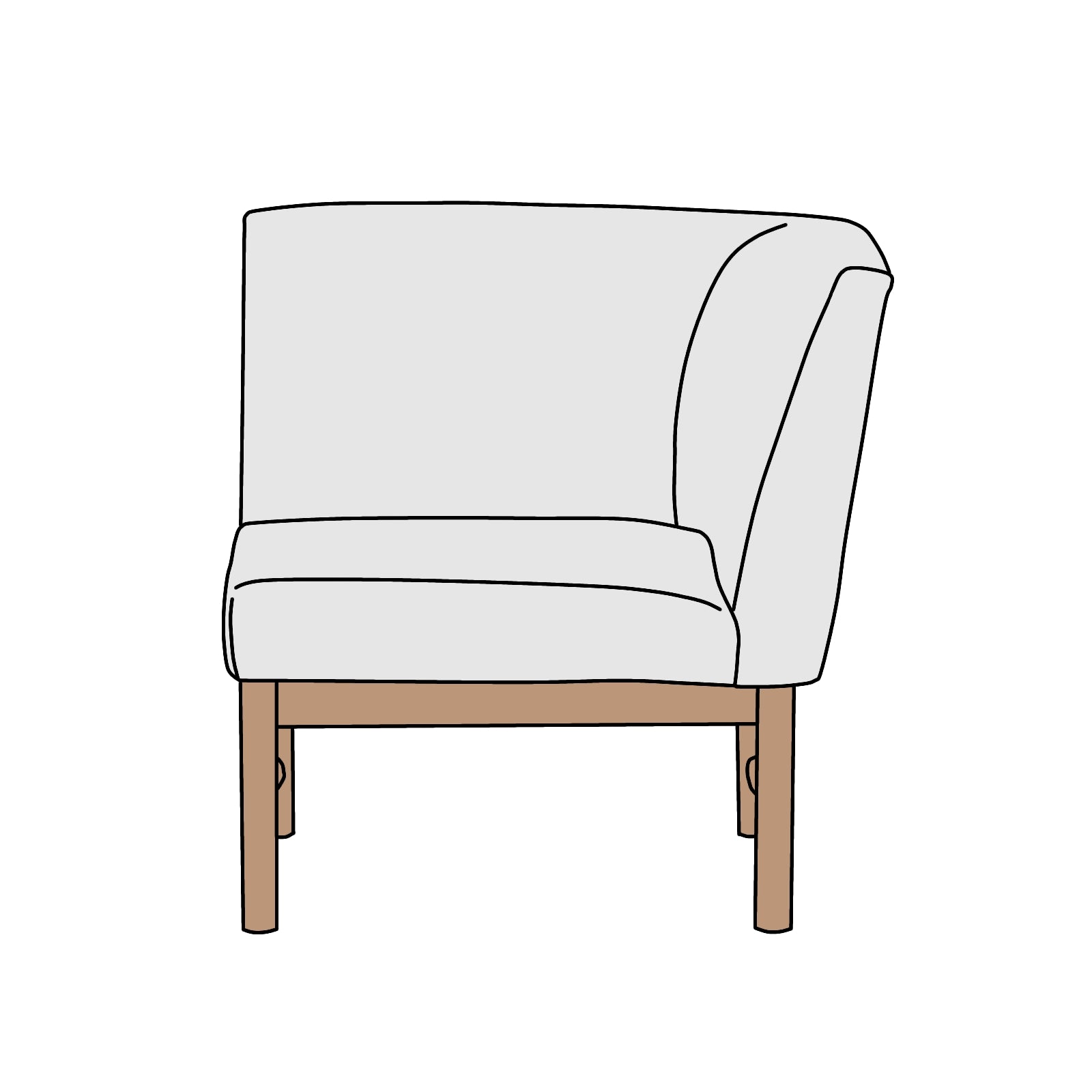ACTUS(アクタス)THYME(タイム)CORNER SOFA(コーナーソファ)横幅約70㎝