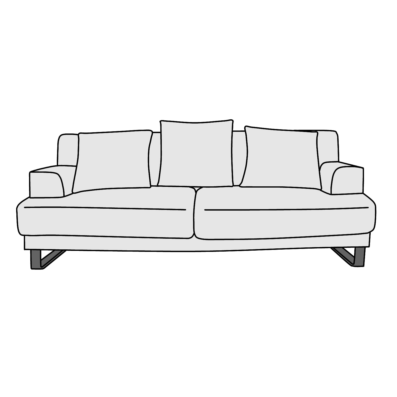 ARMONIA(アルモニア)CIELO(シエロ)3人掛けソファ 横幅約202cm