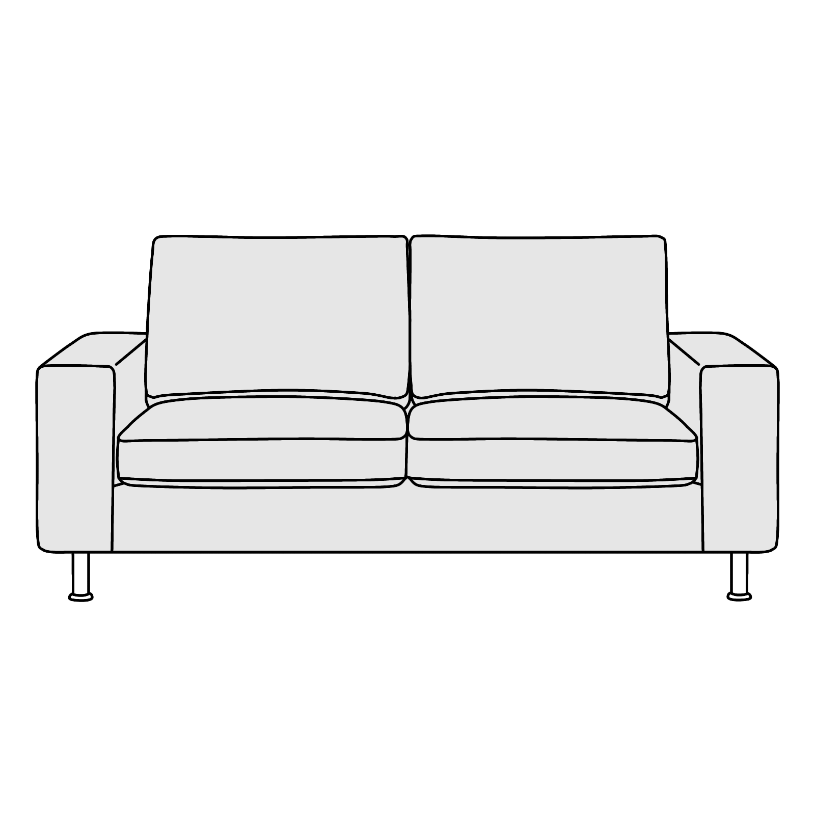 BoConcept(ボーコンセプト) I.D.V ソファ 肘付2人掛 横幅約175cm