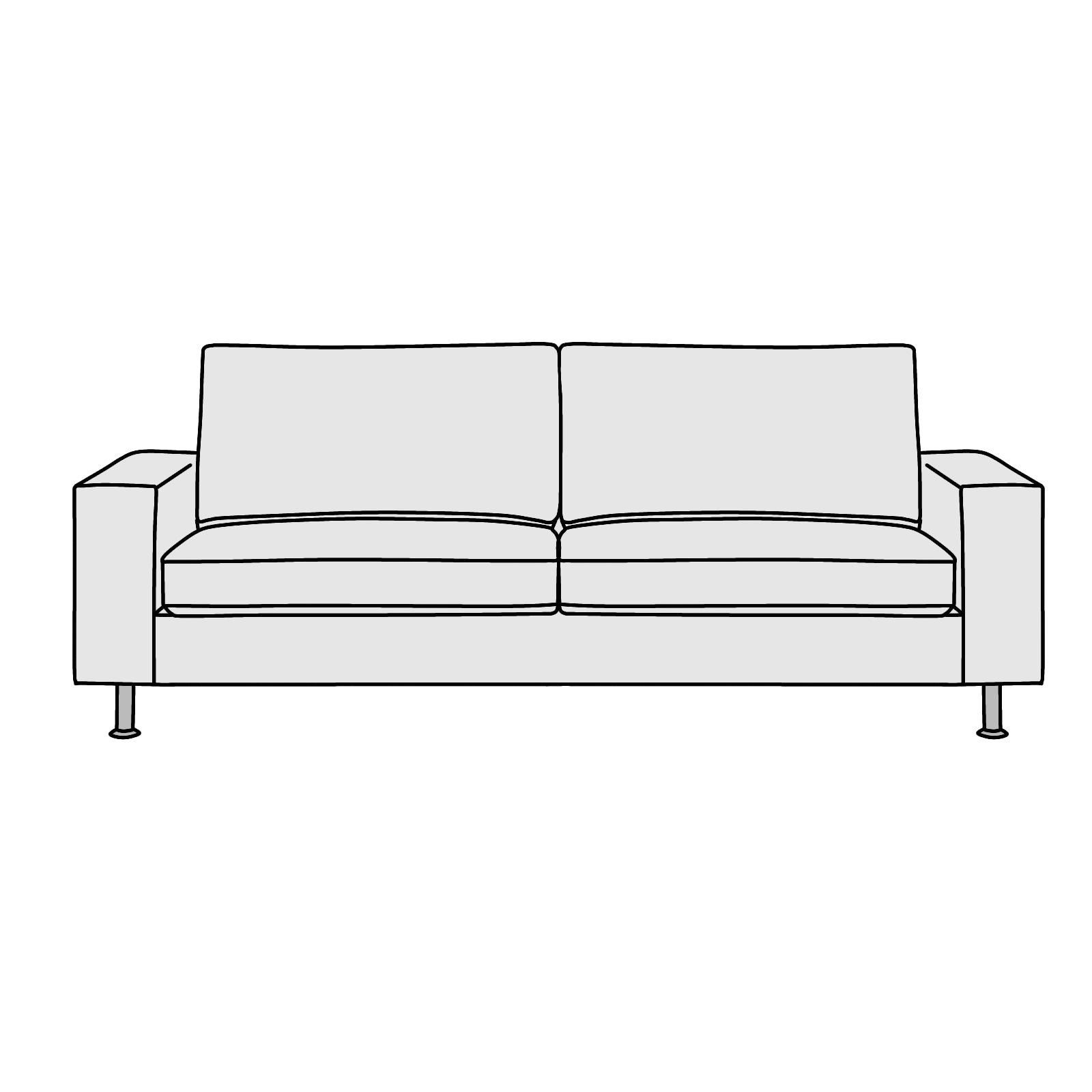 BoConcept(ボーコンセプト)I.D.V.2 ソファ 肘付2.5人掛 横幅約200cm