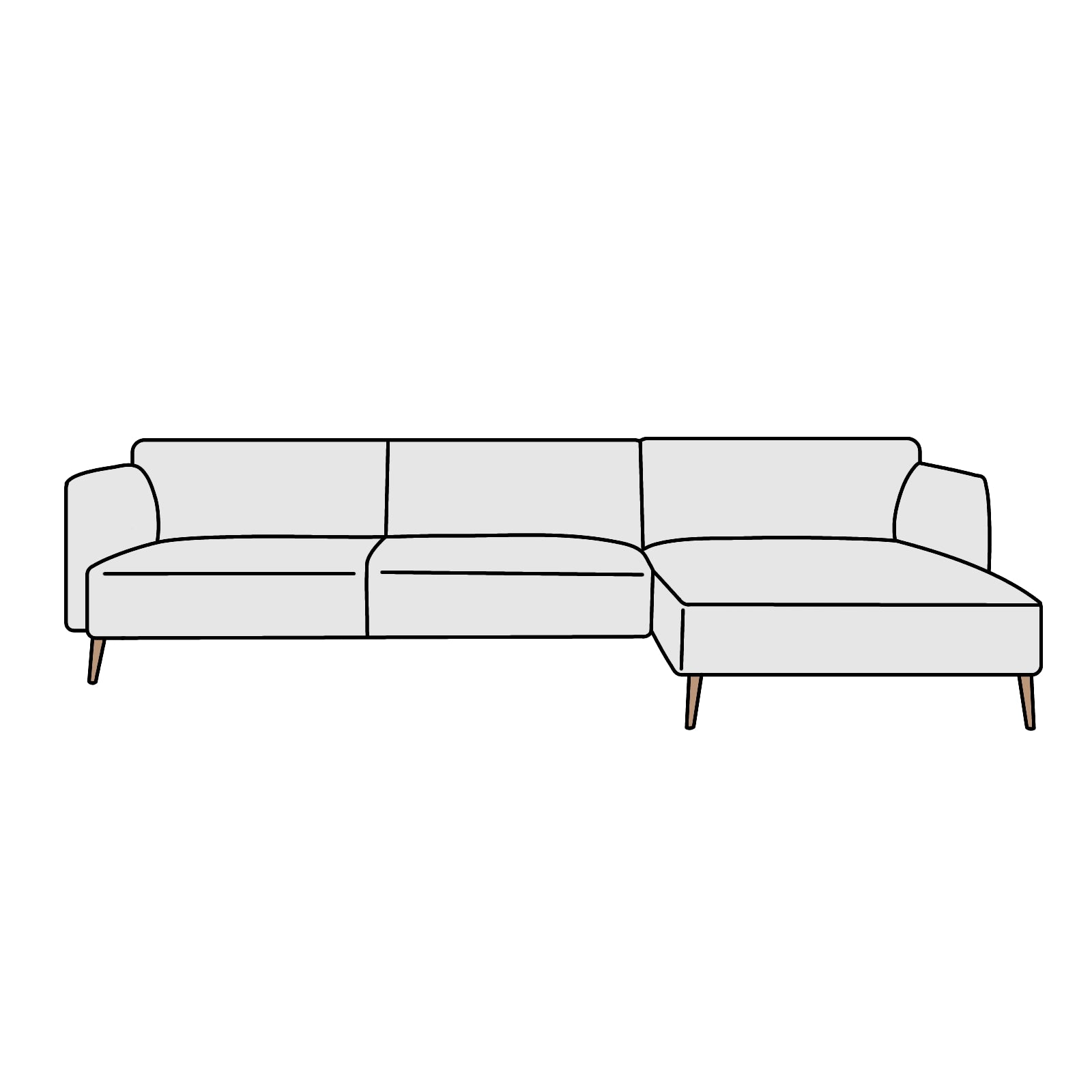 BoConcept(ボーコンセプト)Modena ソファ・左(レスティングユニット付き)横幅約218cm (コピー)