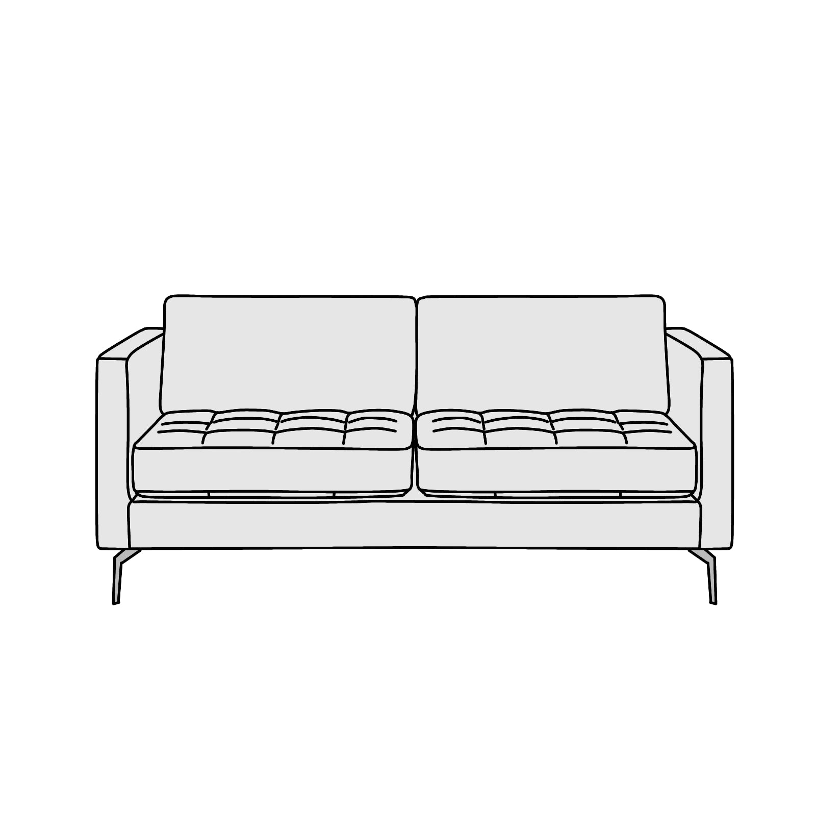 BoConcept(ボーコンセプト) Osaka ソファ 肘付2人掛 横幅約170cm