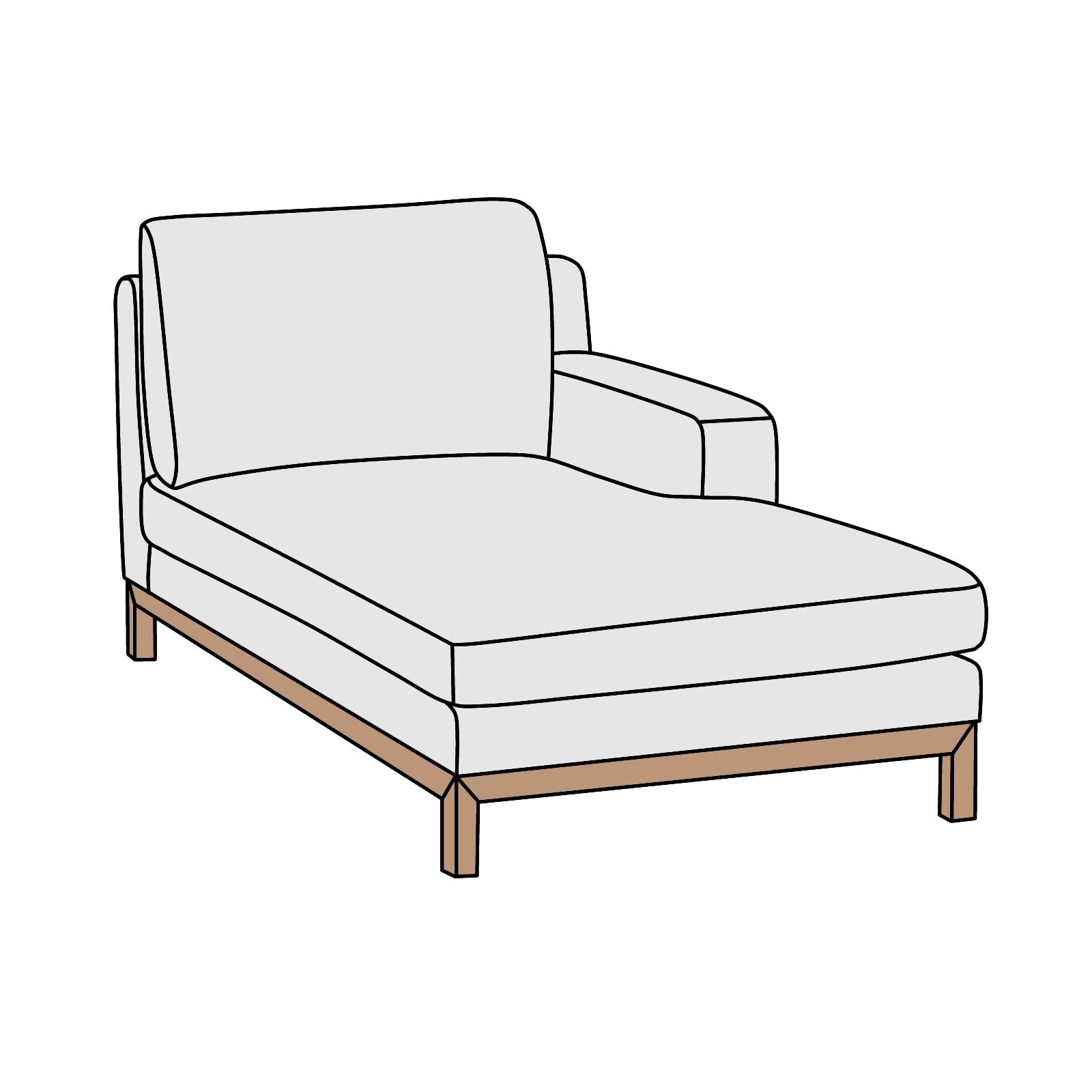 CondeHouse(カンディハウス)クォードリビング(15) ロングシート 157L(左アーム)横幅約90cm