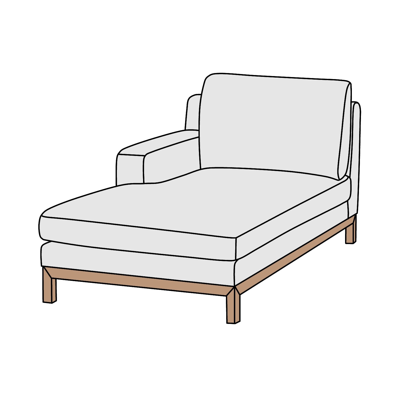 CondeHouse(カンディハウス)クォードリビング(15) ロングシート 157R(右アーム)横幅約90cm