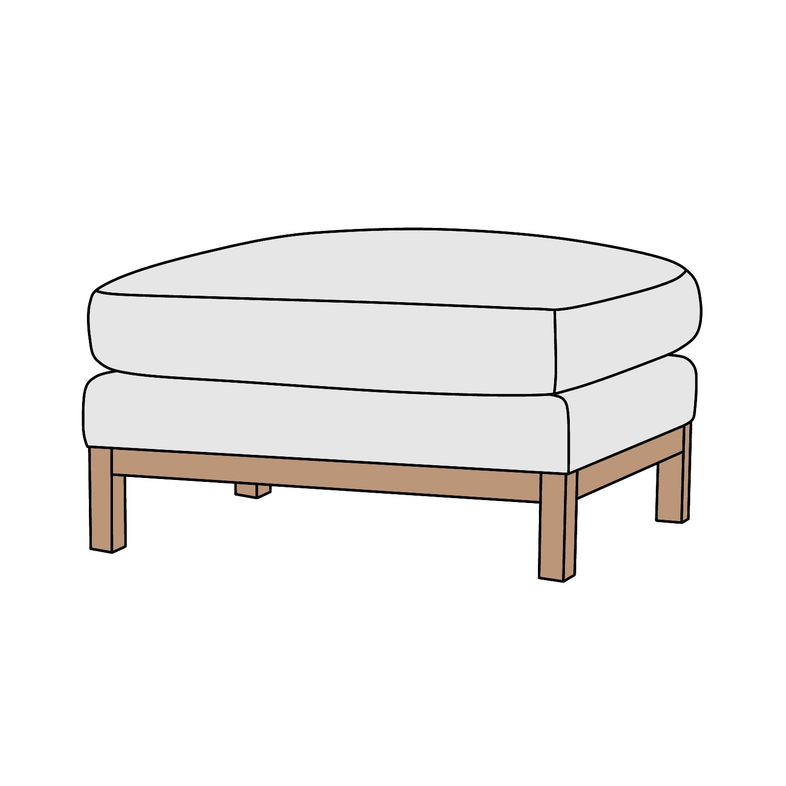 CondeHouse(カンディハウス)クォード リビング(15)スツール 横幅約75cm