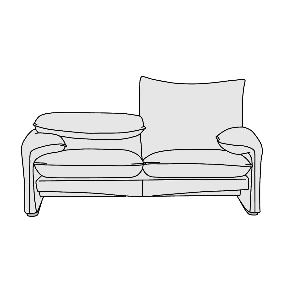 Cassina （カッシーナ） MARALUNGA（マラルンガ）ソファ 2人掛 横幅約162cm