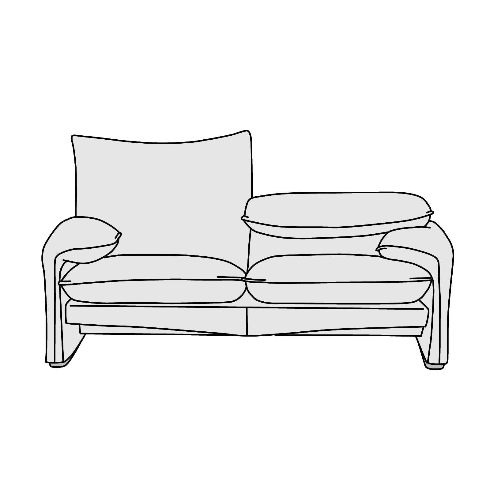 Cassina (カッシーナ) MARALUNGA(マラルンガ)ソファ 2人掛ワイド 横幅約189cm