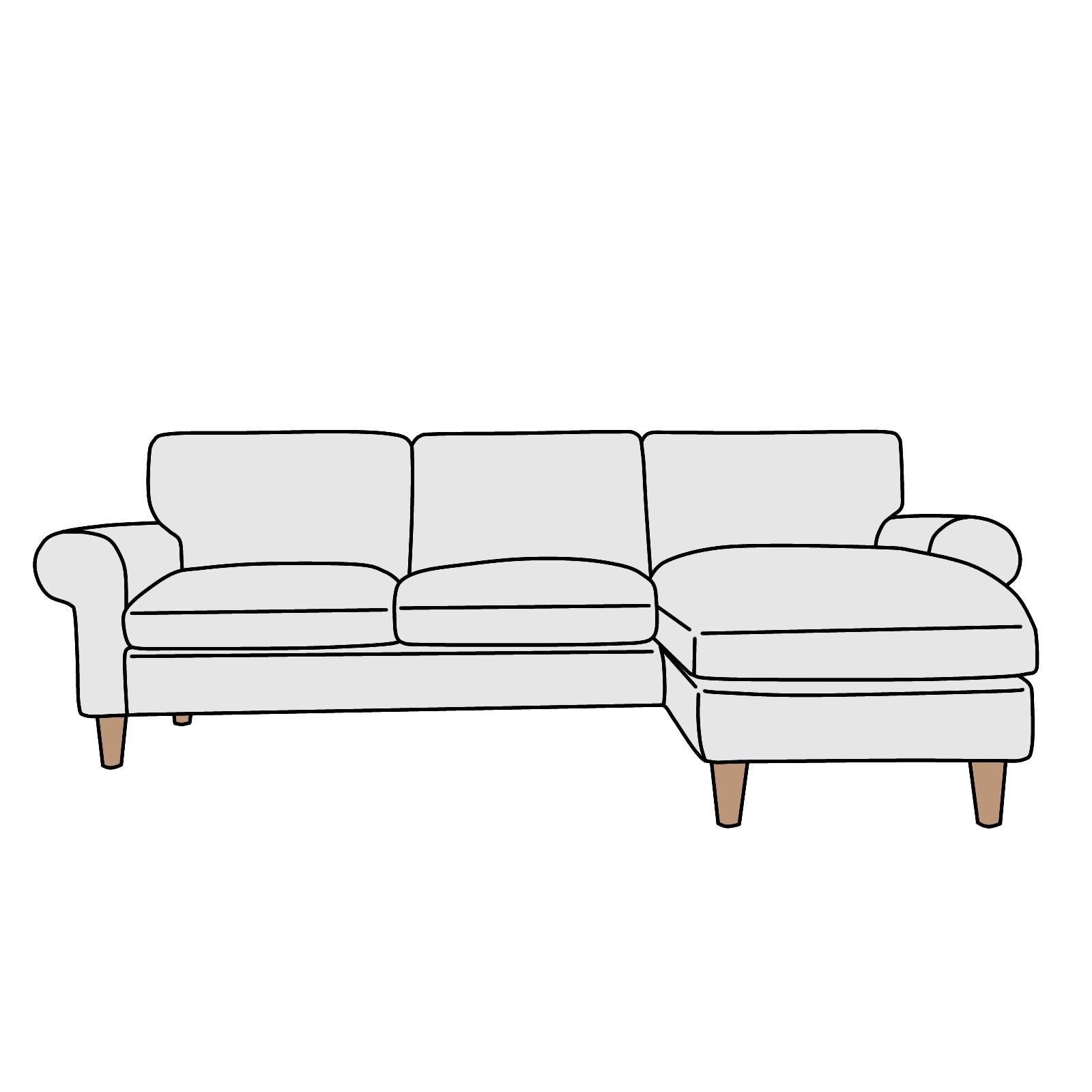 IKEA(イケア)EKTORP(エークトルプ)肘付2人掛+寝椅子B 横幅約252cm