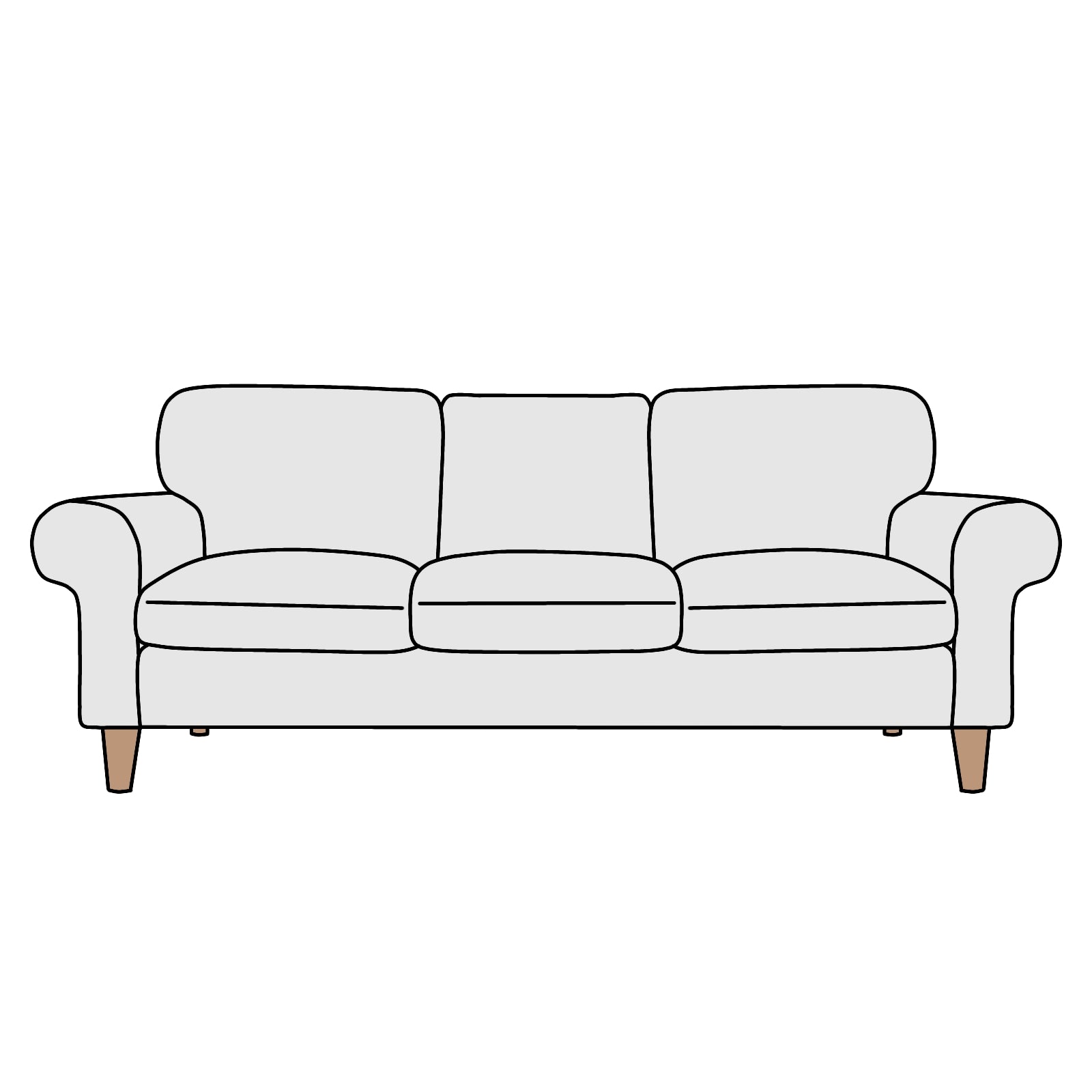 IKEA(イケア)EKTORP(エークトルプ)肘付3人掛 横幅約218cm