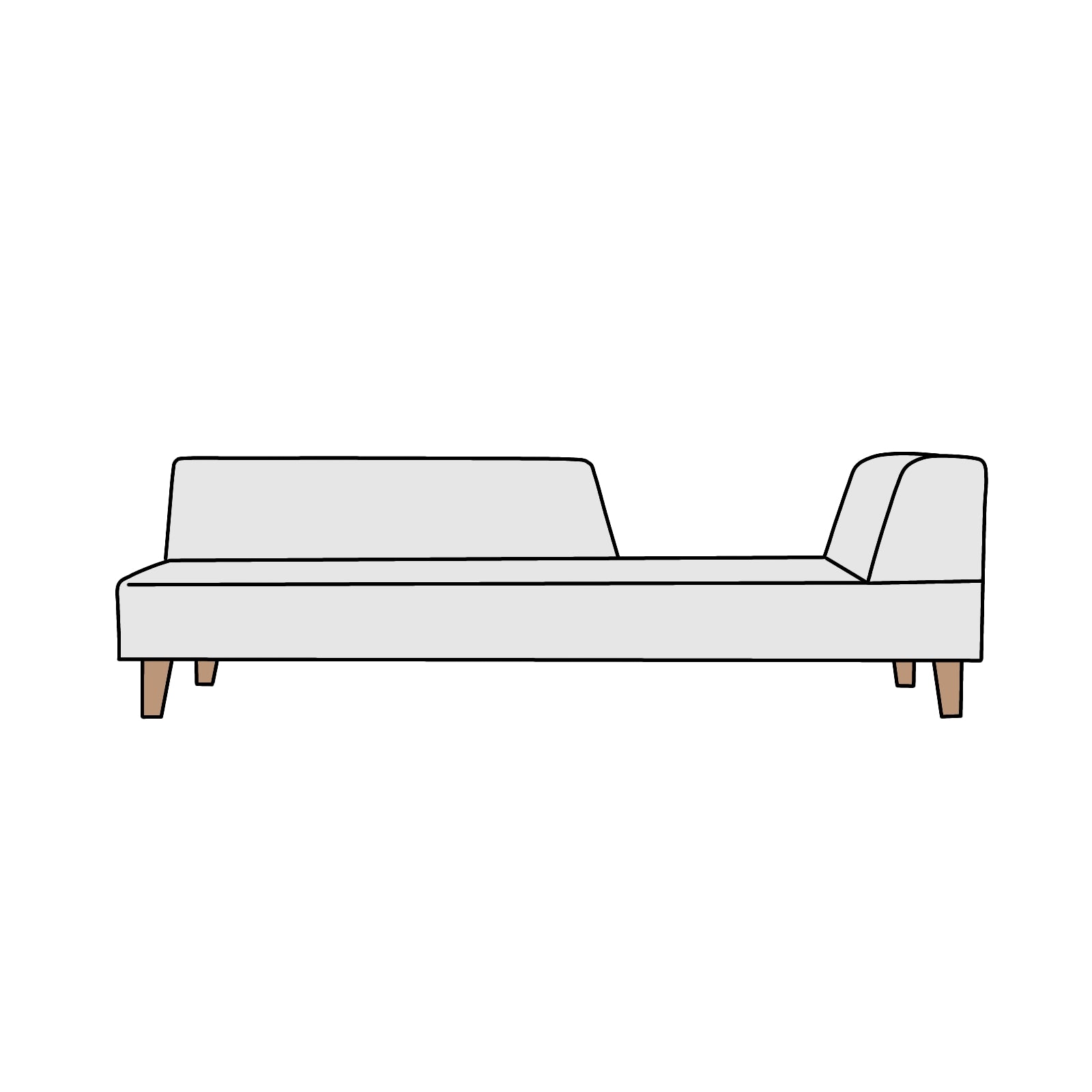 FLANNEL SOFA(フランネルソファ)PIVO(ピヴォ)2.5人掛け LEFT-TYPE(左アーム)横幅約180cm