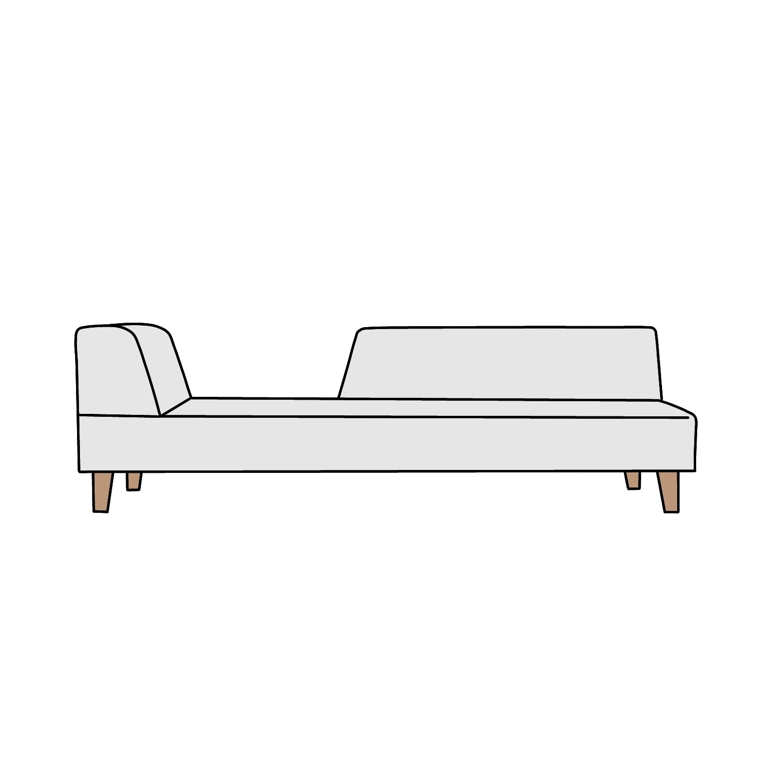 FLANNEL SOFA(フランネルソファ)PIVO(ピヴォ)3人掛け RIGHT-TYPE(右アーム)横幅約199cm