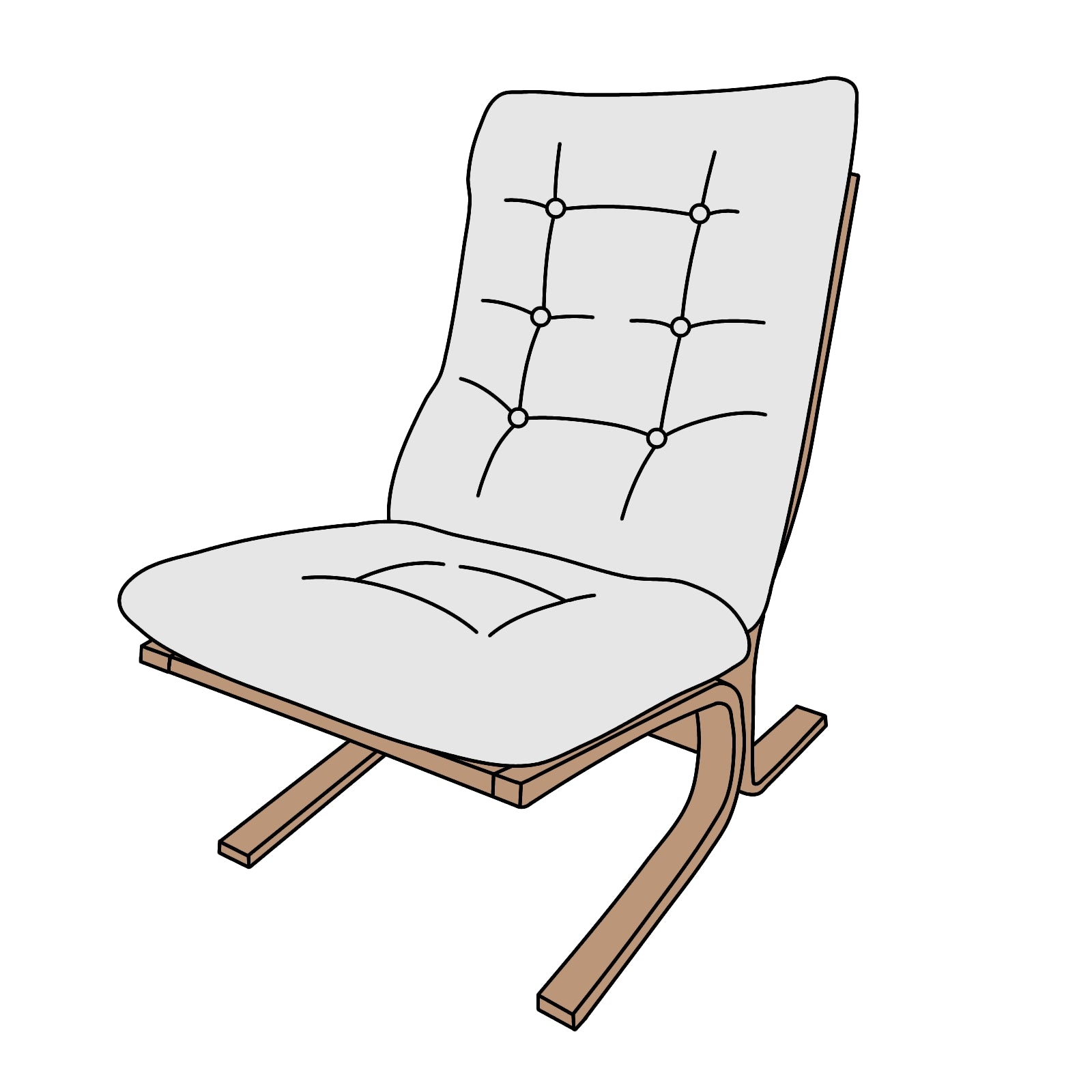 FUJI FURNITURE(冨士ファニチア)Agio(アージオ)肘無 1P ソファ 横幅約58cm