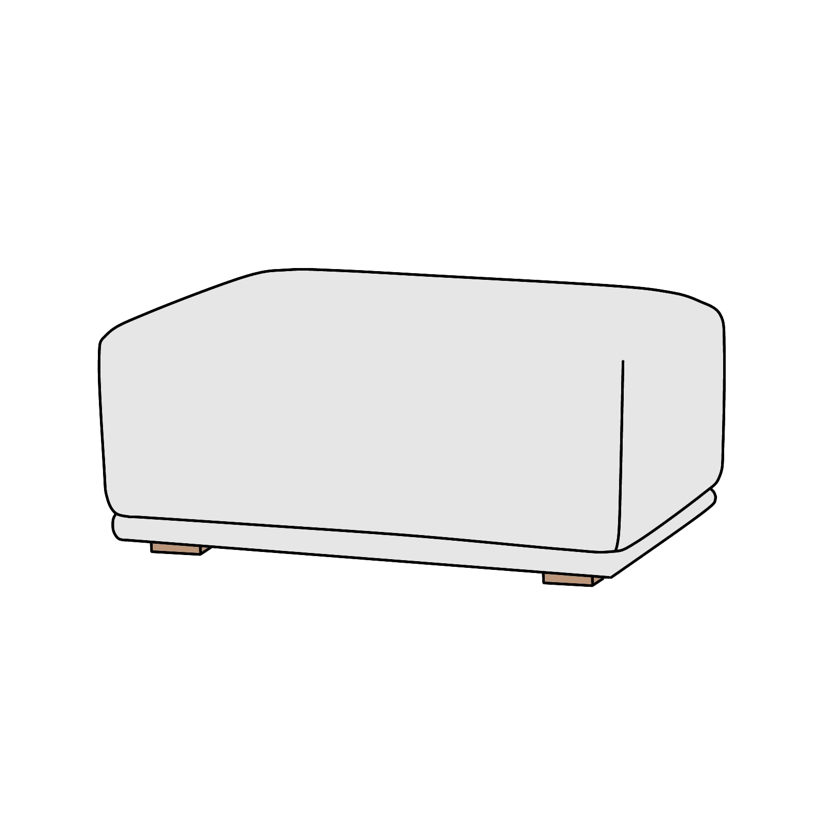 Francfranc(フランフラン)メーネ オットマン 横幅約81cm