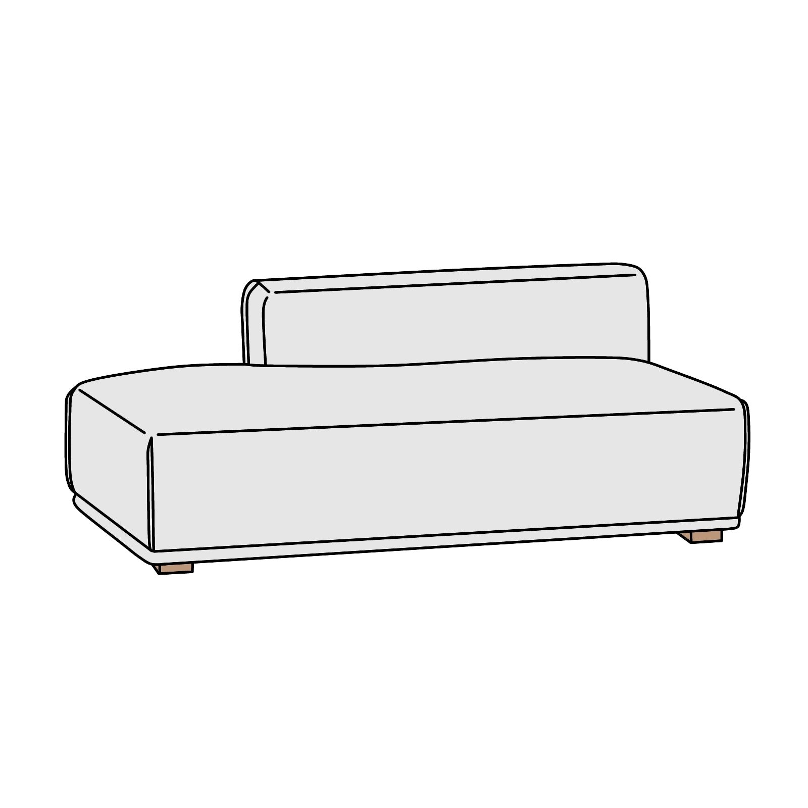 Francfranc(フランフラン)メーネ ソファ R 横幅約146cm