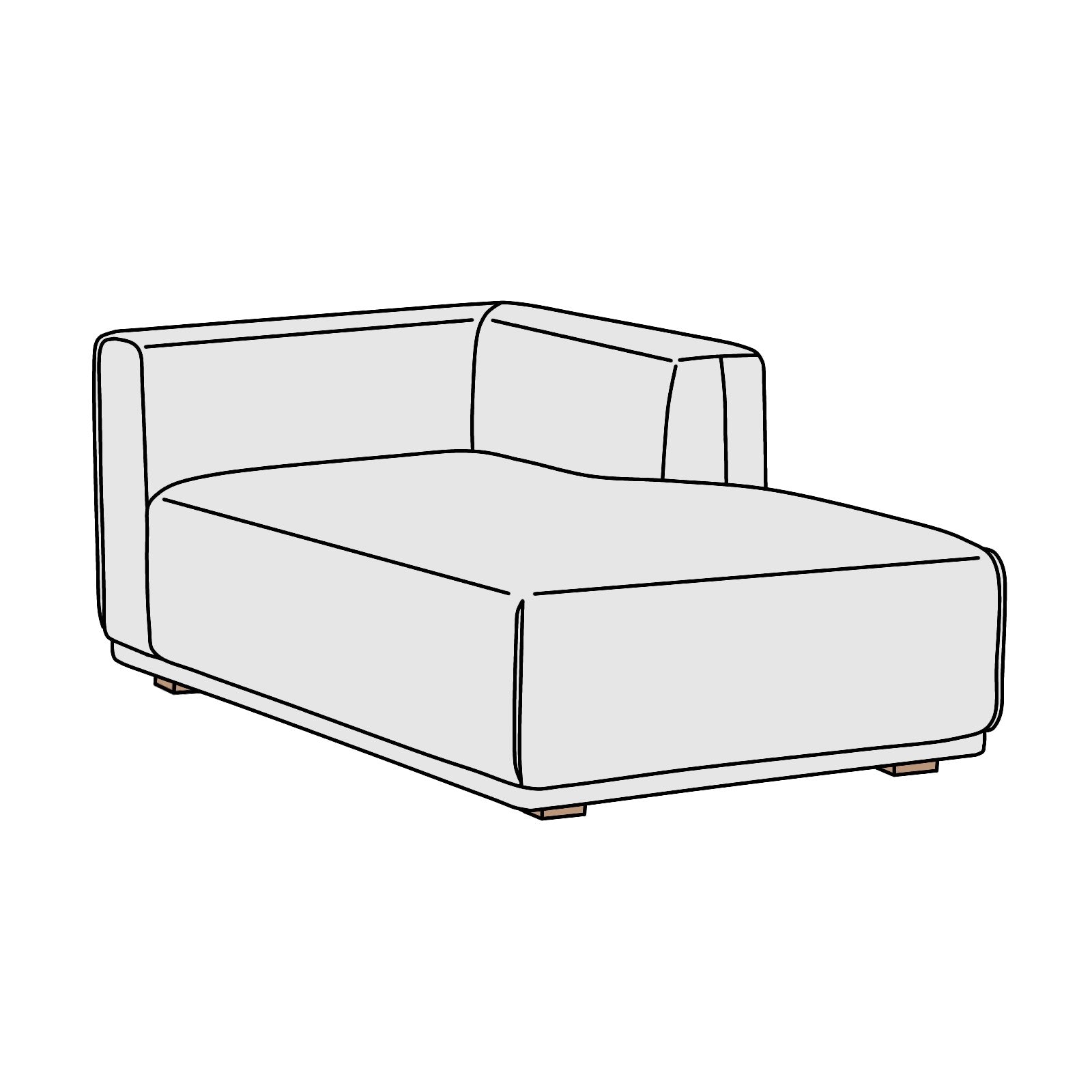 Francfranc(フランフラン)メーネ カウチR 横幅約81cm