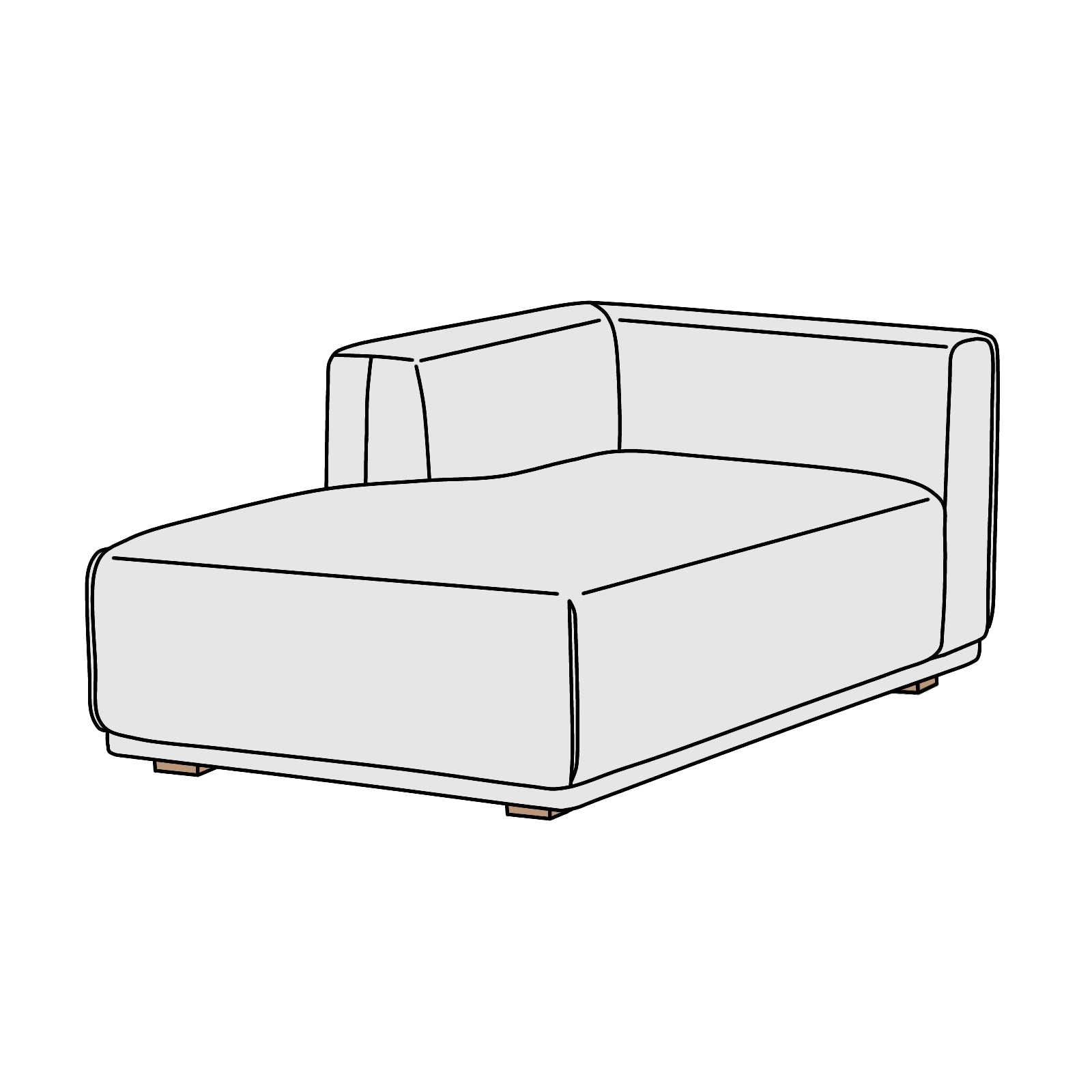 Francfranc(フランフラン)メーネ カウチL 横幅約81cm