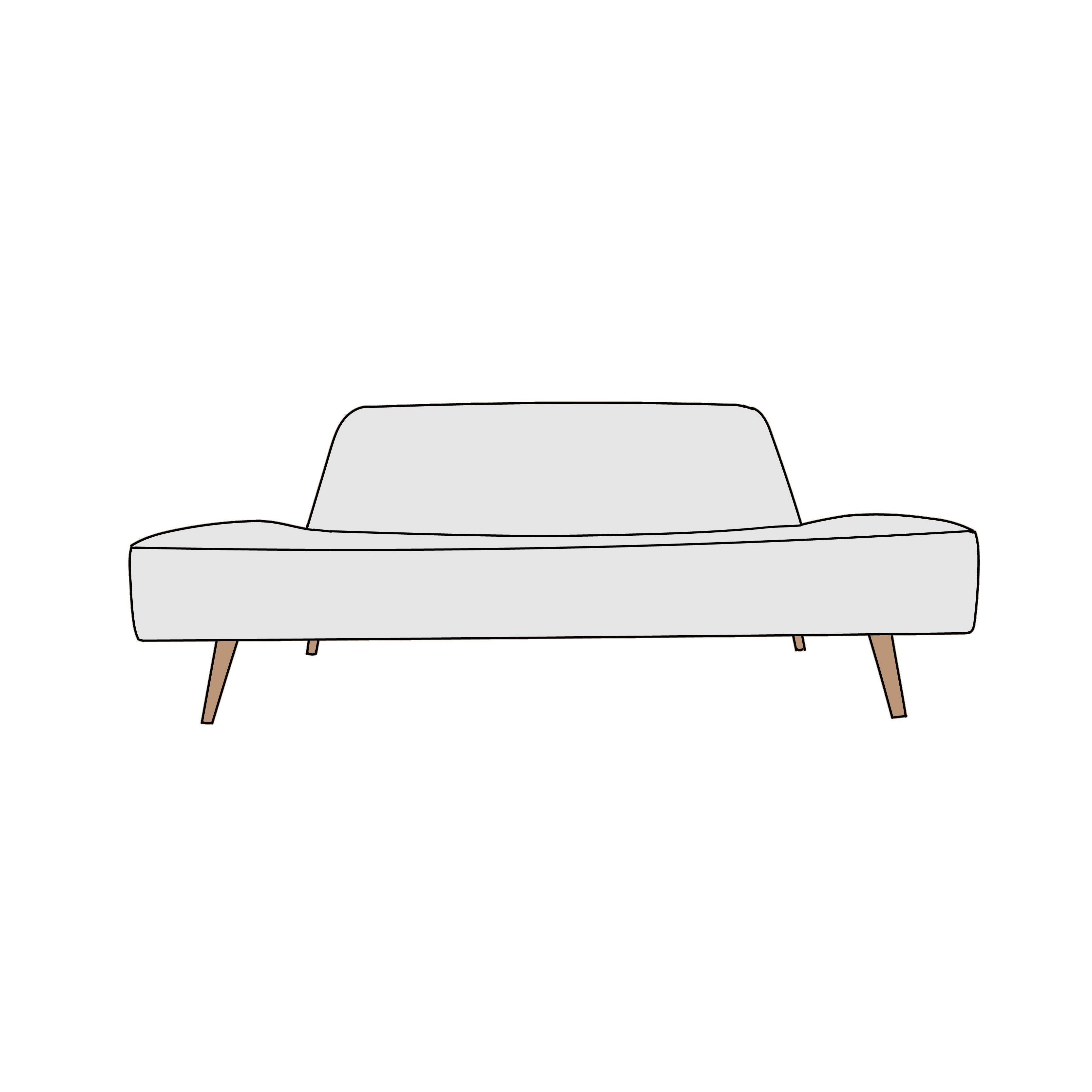 IDEE(イデー)AO SOFA(アーオ ソファ)2P 横幅約140cm