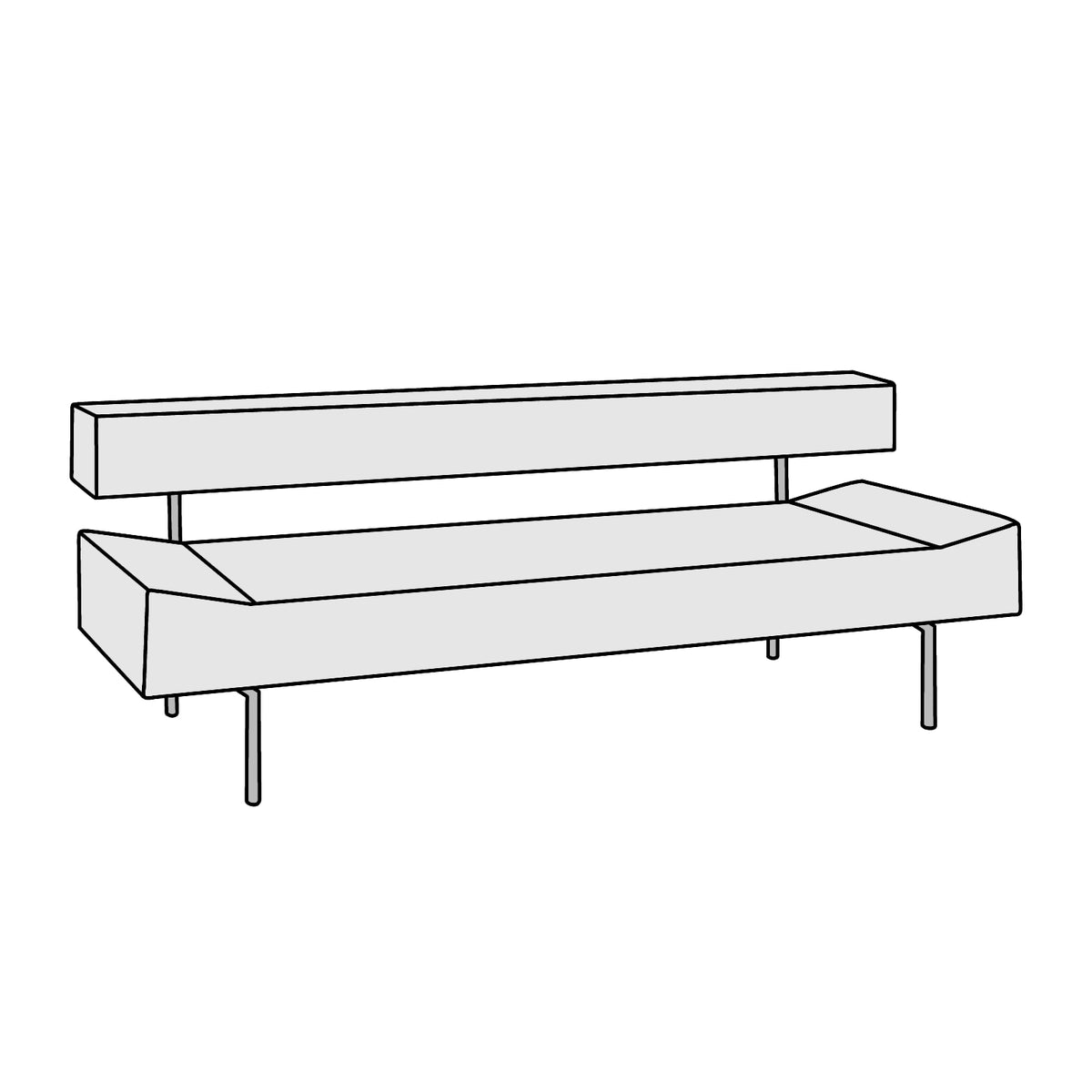 IDEE（イデー）DIVANCO SOFA（ディヴァンコ ソファ スクエア）横幅約180cm
