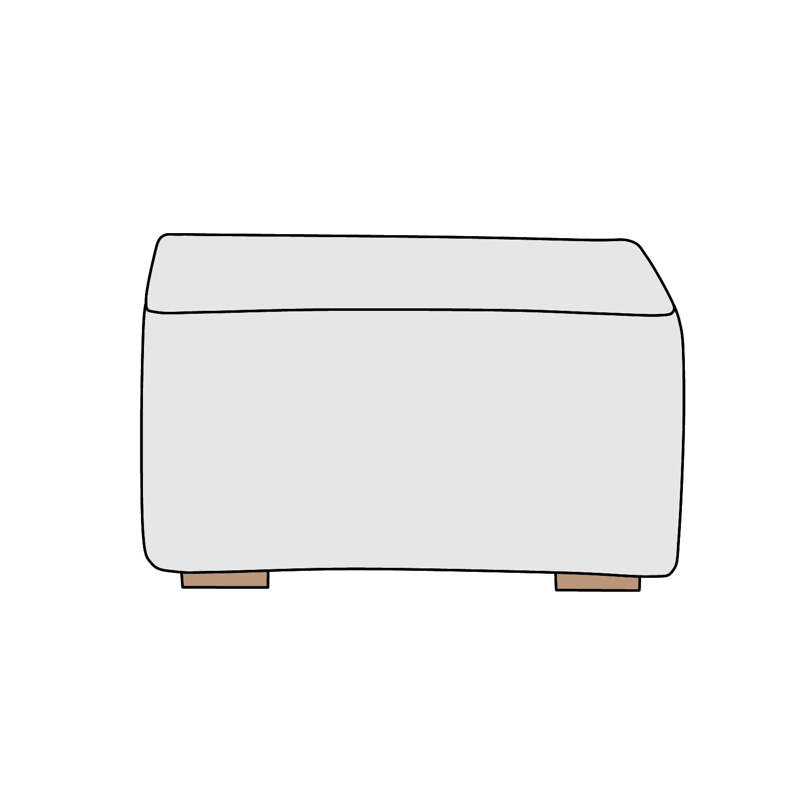 JOURNAL STANDARD FURNITURE(ジャーナルスタンダードファニチャー)FRANKLIN OTTOMAN(フランクリン オットマン)横幅約60cm