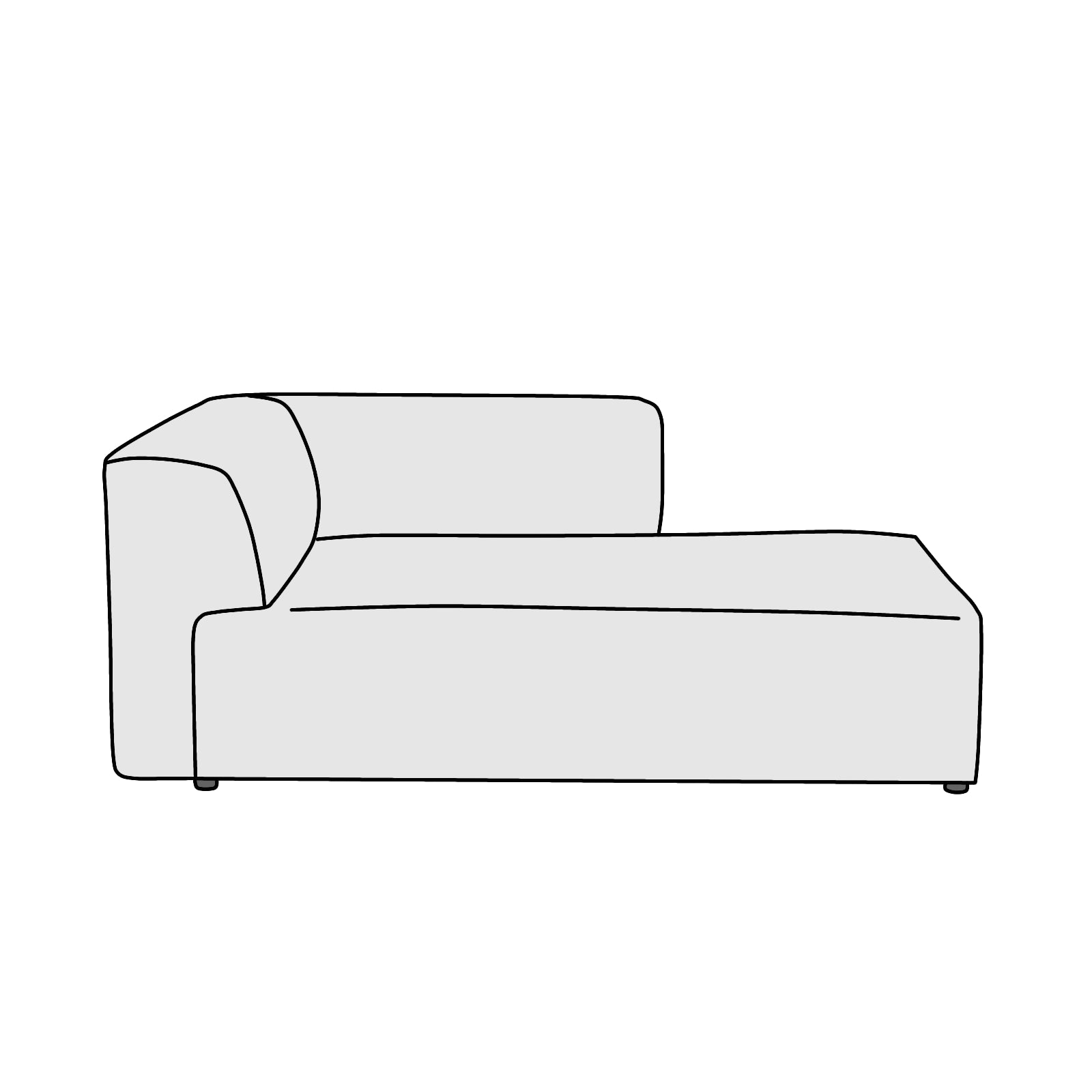 KARE(カレ)Infinity(インフィニティ)オットマン(左カウチ)横幅約182cm