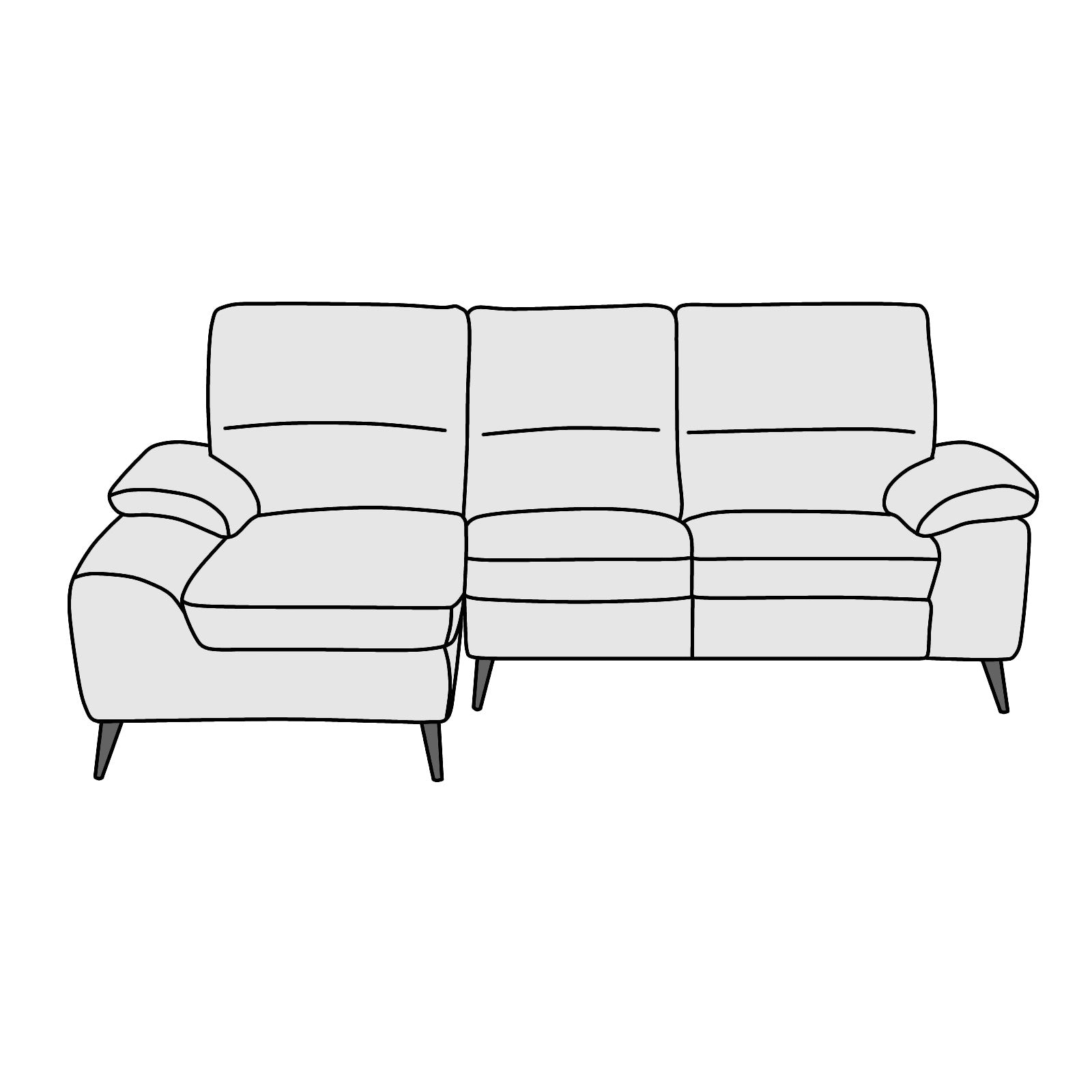 NITORI(ニトリ)LB033 右カウチソファ 横幅約233cm