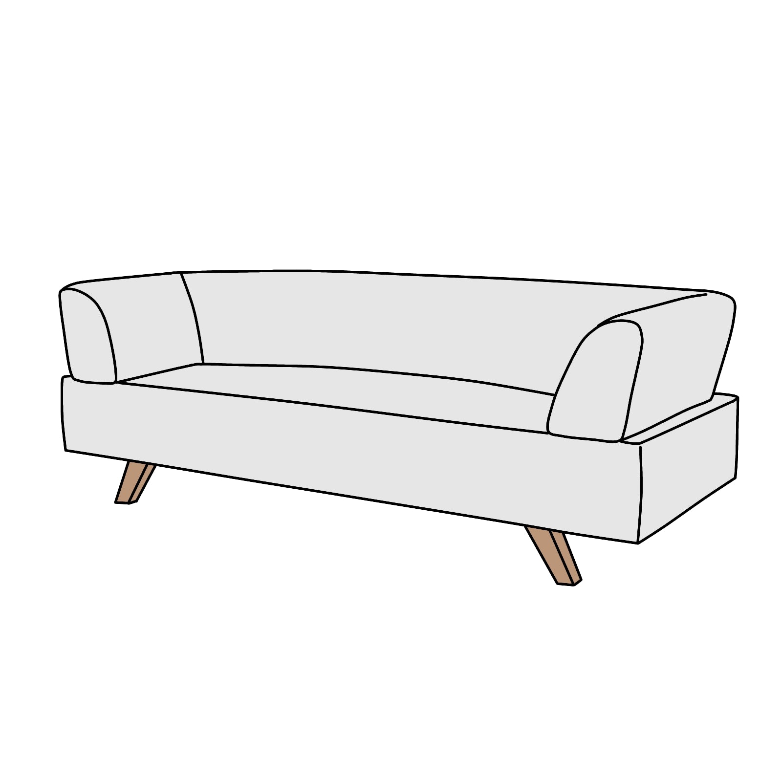 LOWYA(ロウヤ)スタンダードソファ アレバロ 横幅約190cm