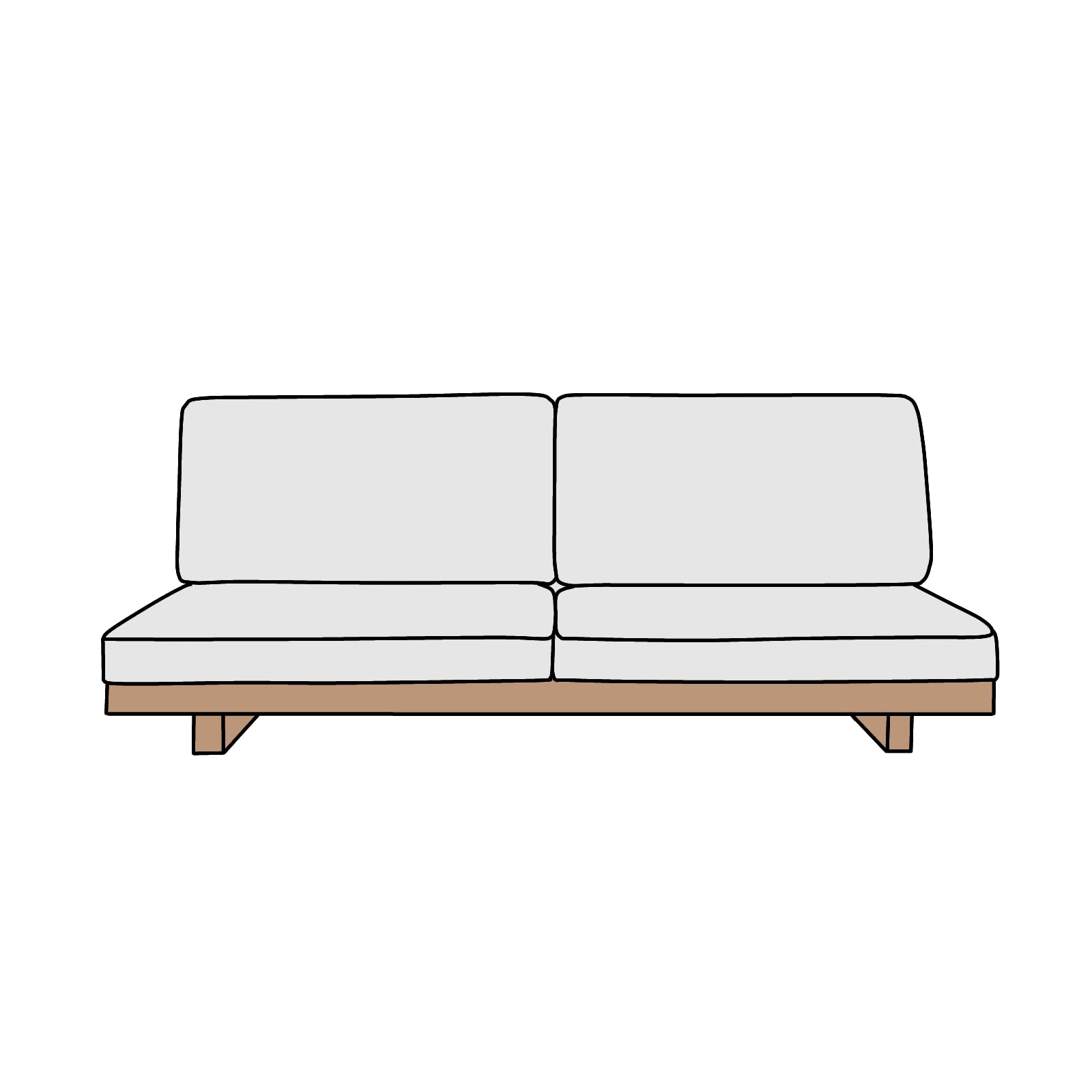 MASTERWAL（マスターウォール）DANISH SOFA（デニッシュ　ソファ）　2シーター 140　横幅約140cm