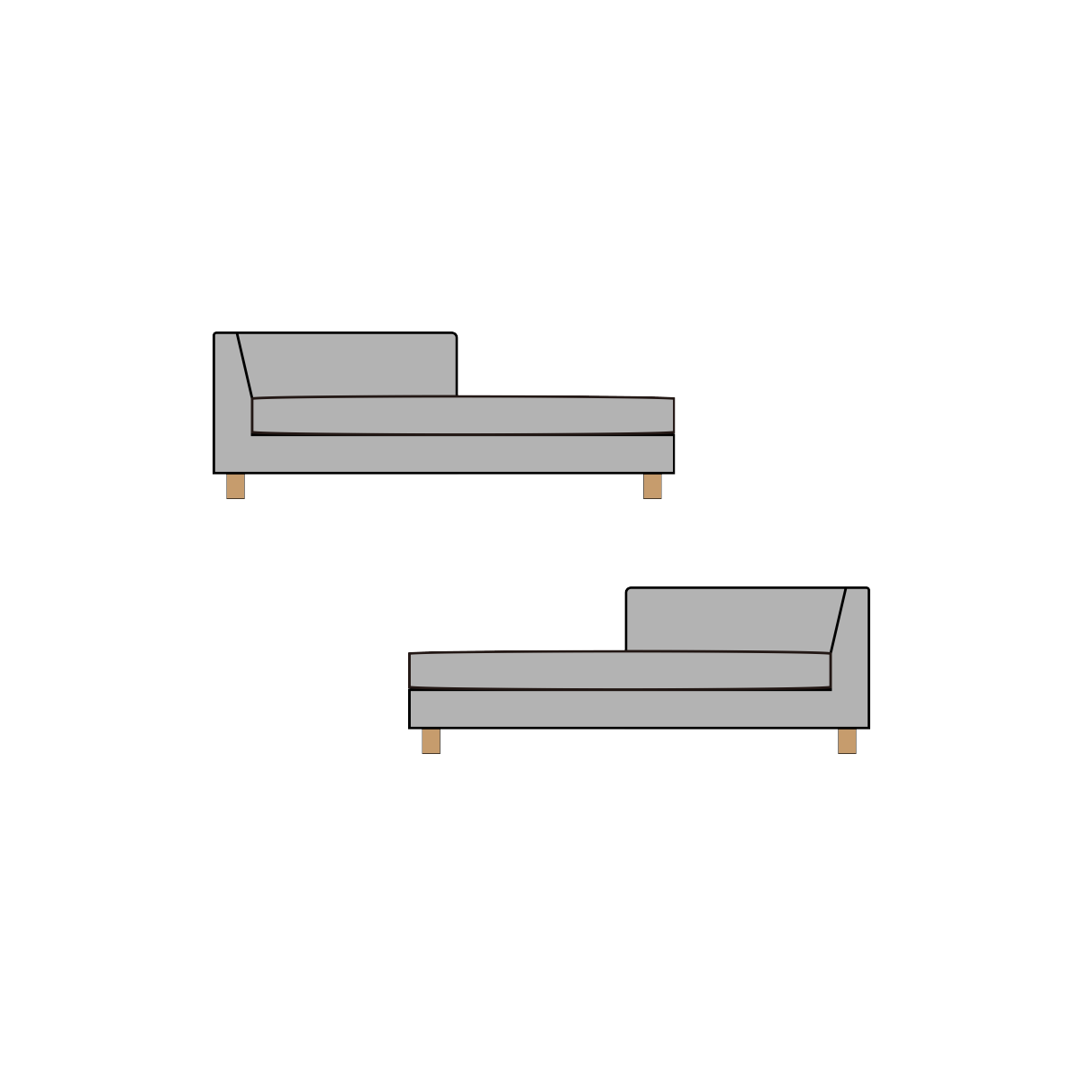 肘付寝椅子ユニットソファ 本体+シートクッション×1 NH1L001Z