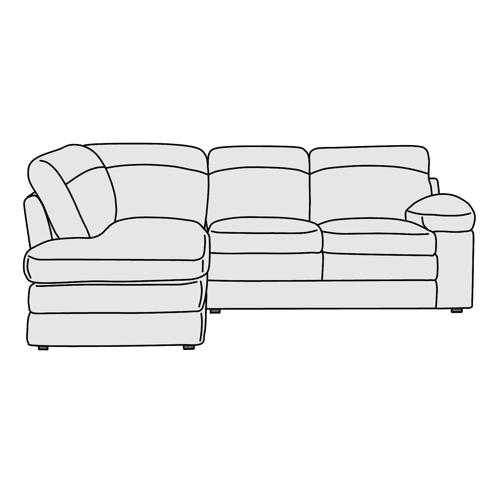 NITORI(ニトリ)Sステイツ コーナーソファ 右カウチ 横幅約228cm