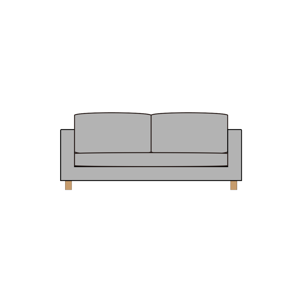 肘付ソファ 本体+背あてクッション×2+シートクッション×1 PH1L2C1Z