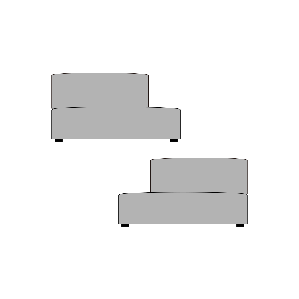 肘無ソファ 分割できないタイプ PN1M0000-1