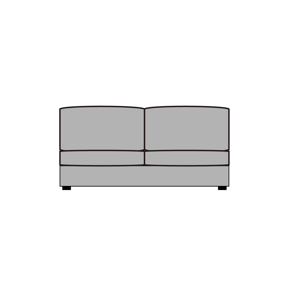 肘無ソファ 本体+背あてクッション×2+シートクッション×2 PN1L2C2Z