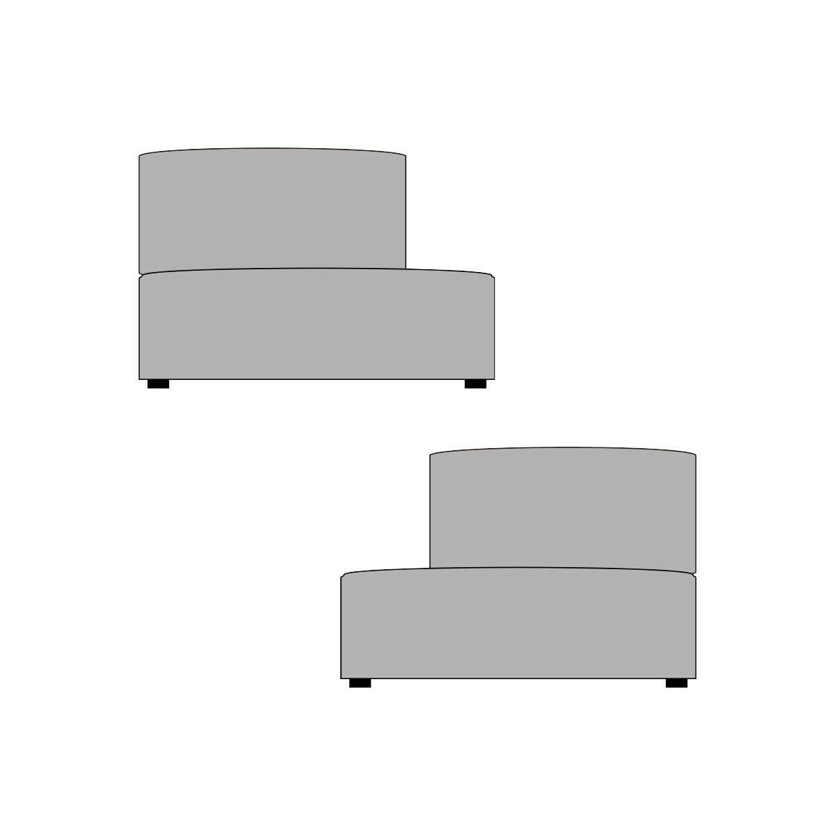 肘無ソファ 分割できないタイプ PN1S0000-1