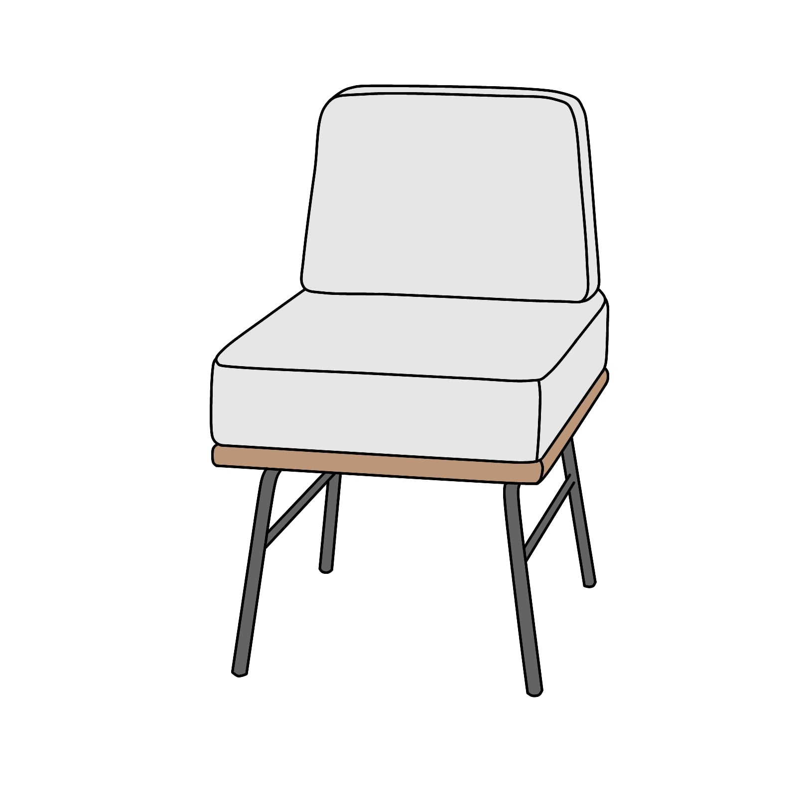 UNICO(ウニコ)FUNEAT(ファニート)チェア 横幅約43cm