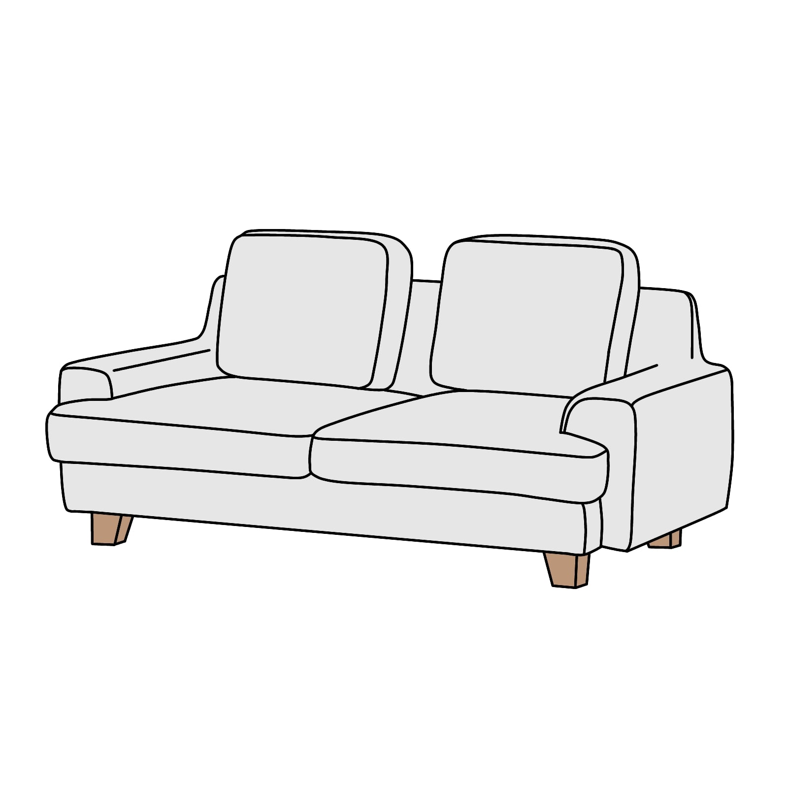 UNICO(ウニコ)GREIG(グレイグ)カバーリングソファ 2.5シーター 横幅約168cm