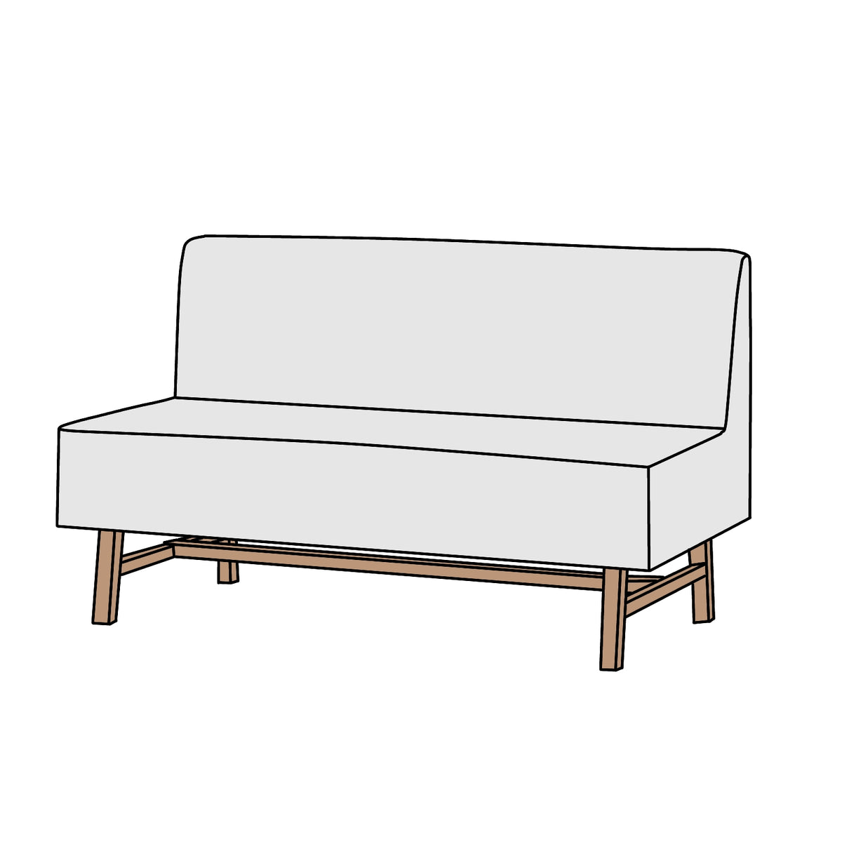 UNICO（ウニコ）MANOA（マノア）ベンチバックレスト 横幅約120cm