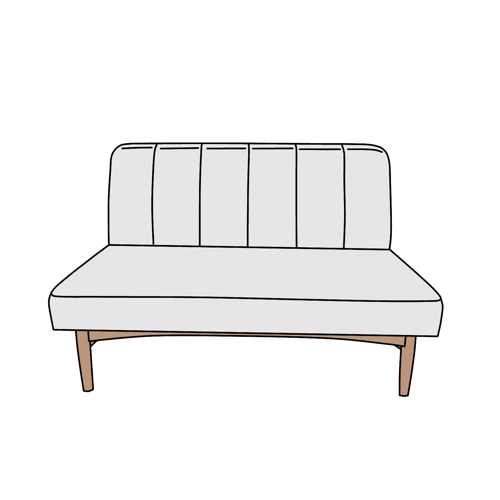 UNICO(ウニコ)WYTHE(ワイス)ベンチバックレスト 横幅約120cm