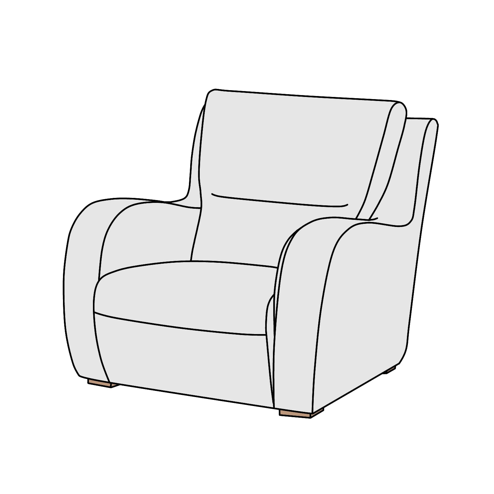 カリモク家具 domani(ドマーニ)ZSA470 アームチェア 横幅約95cm