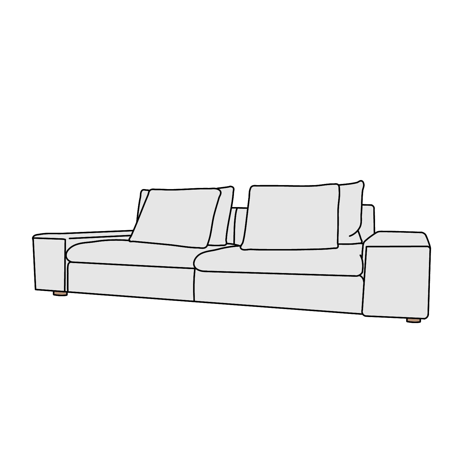 eilersen(アイラーセン)DACAPO SOFA(ダカーポソファ)横幅約240㎝(アーム幅20cm)