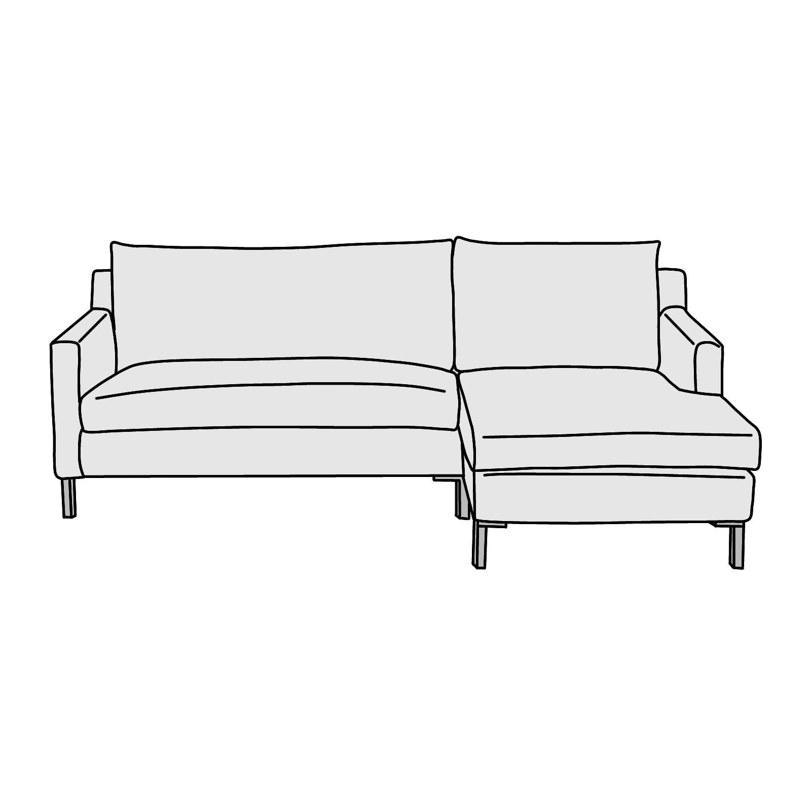 eilersen（アイラーセン）STREAMLINE COUCH SOFA（ストリームライン カウチソファ）左カウチ 横幅約210cm