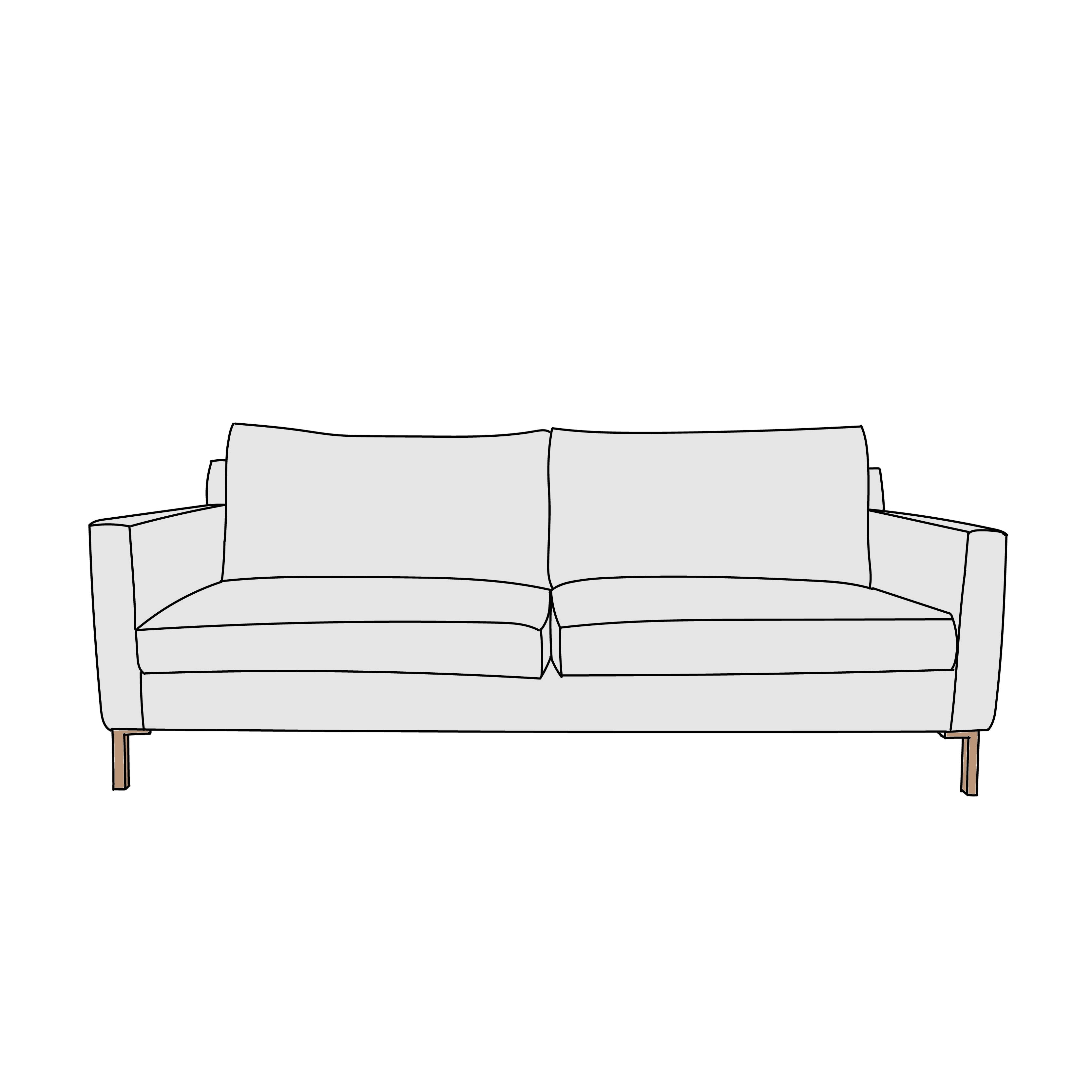 eilersen（アイラーセン）STREAMLINE SOFA（ストリームラインソファ）横幅約220cm