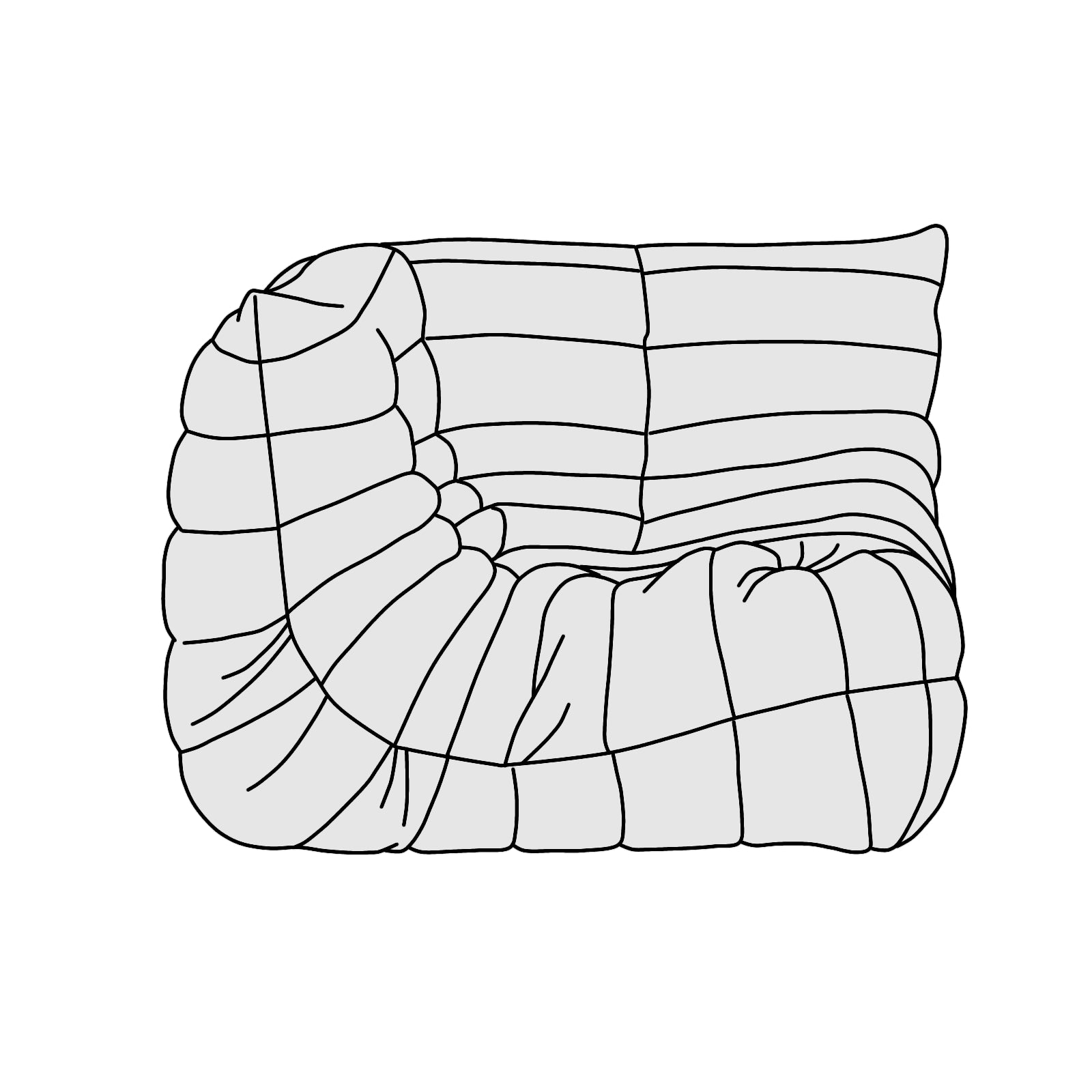 ligne roset(リーン・ロゼ)ROSETTogo(ロゼトーゴ)コーナー 横幅約102cm