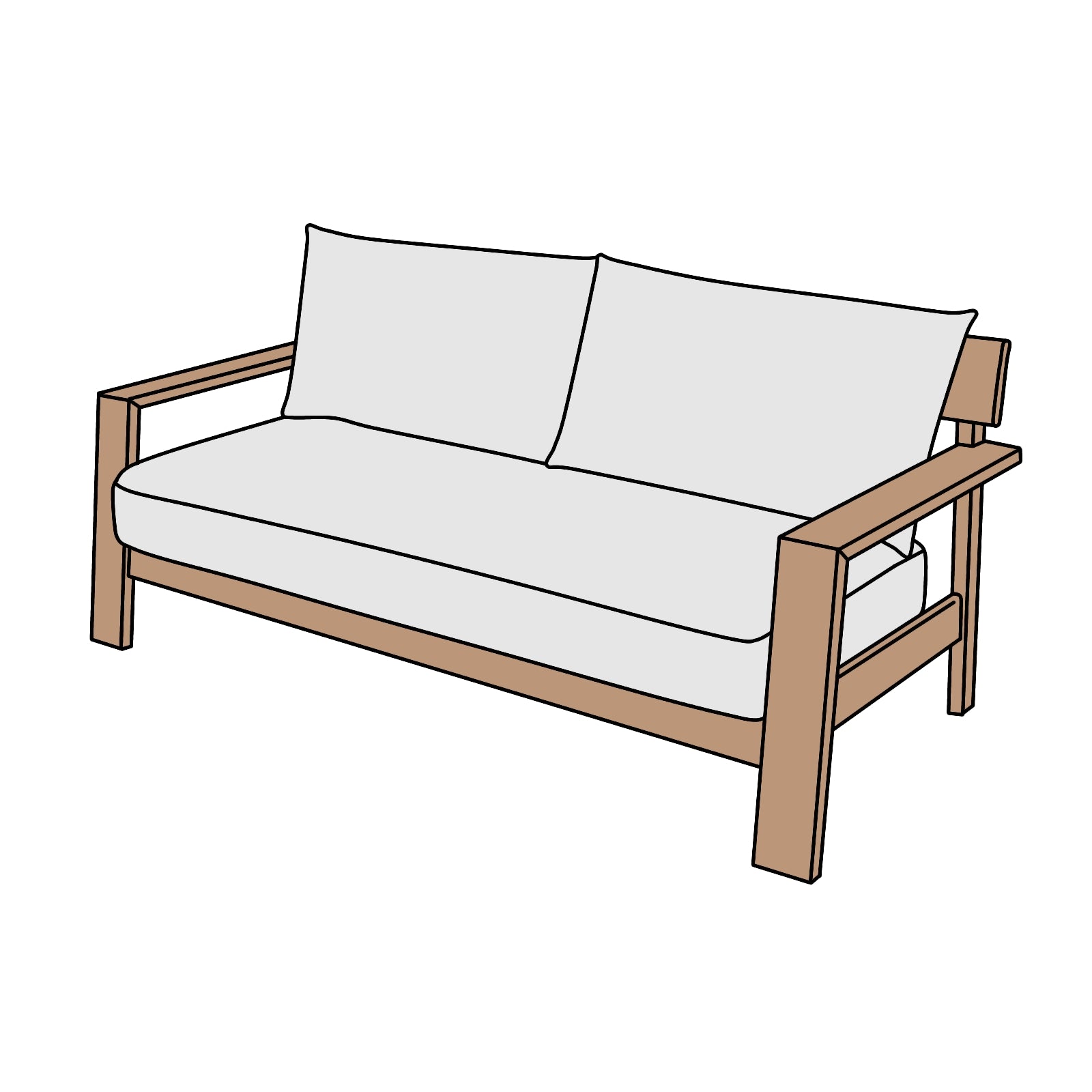 飛騨産業 nae 2.5Pソファ 横幅約180cm