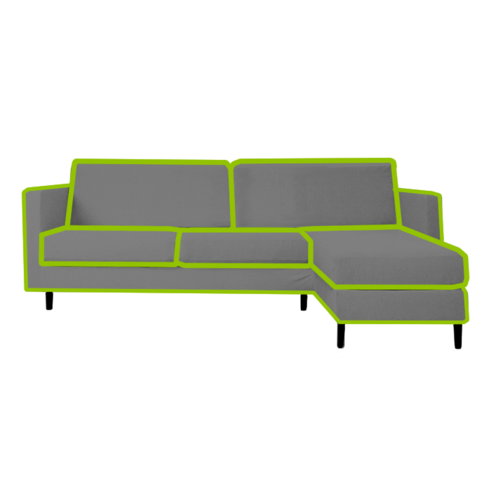 カウチソファLサイズ<br>本体+背あてクッション×2+シート×2、寝椅子シート×1