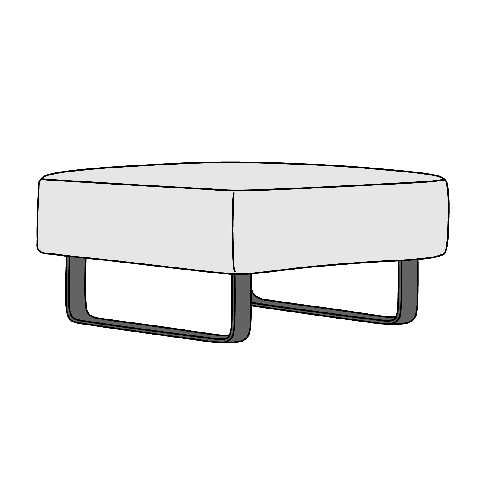 FLANNEL SOFA（フランネルソファ）SIESTA（シエスタ）スツール　横幅約64cm