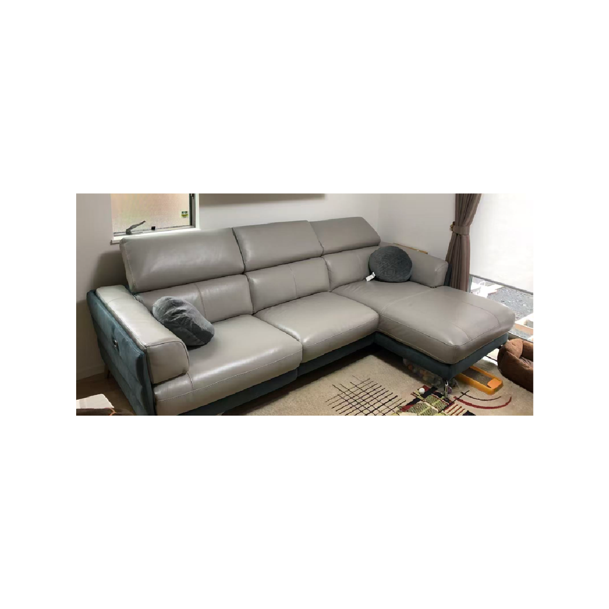 片肘ソファ本体カバー×1、寝椅子ソファ本体カバー×1、ヘッドレスト部分カバー×3　合計5点　CIF0618