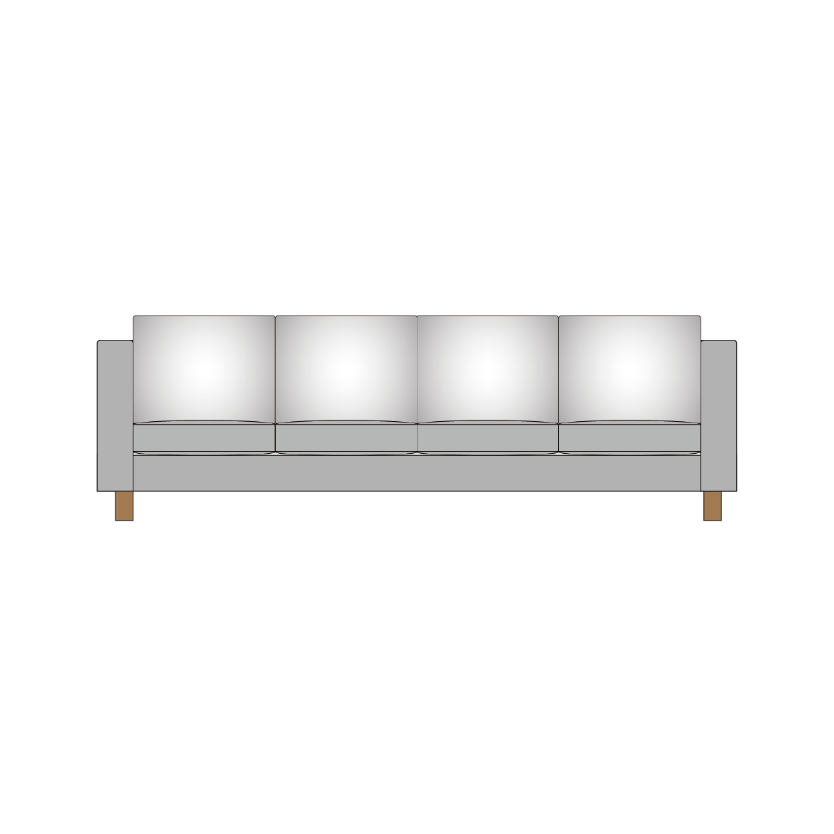 ソファ本体カバー×1、背あてクッションカバー×4、シートクッションカバー×4　合計9点　CIF0645